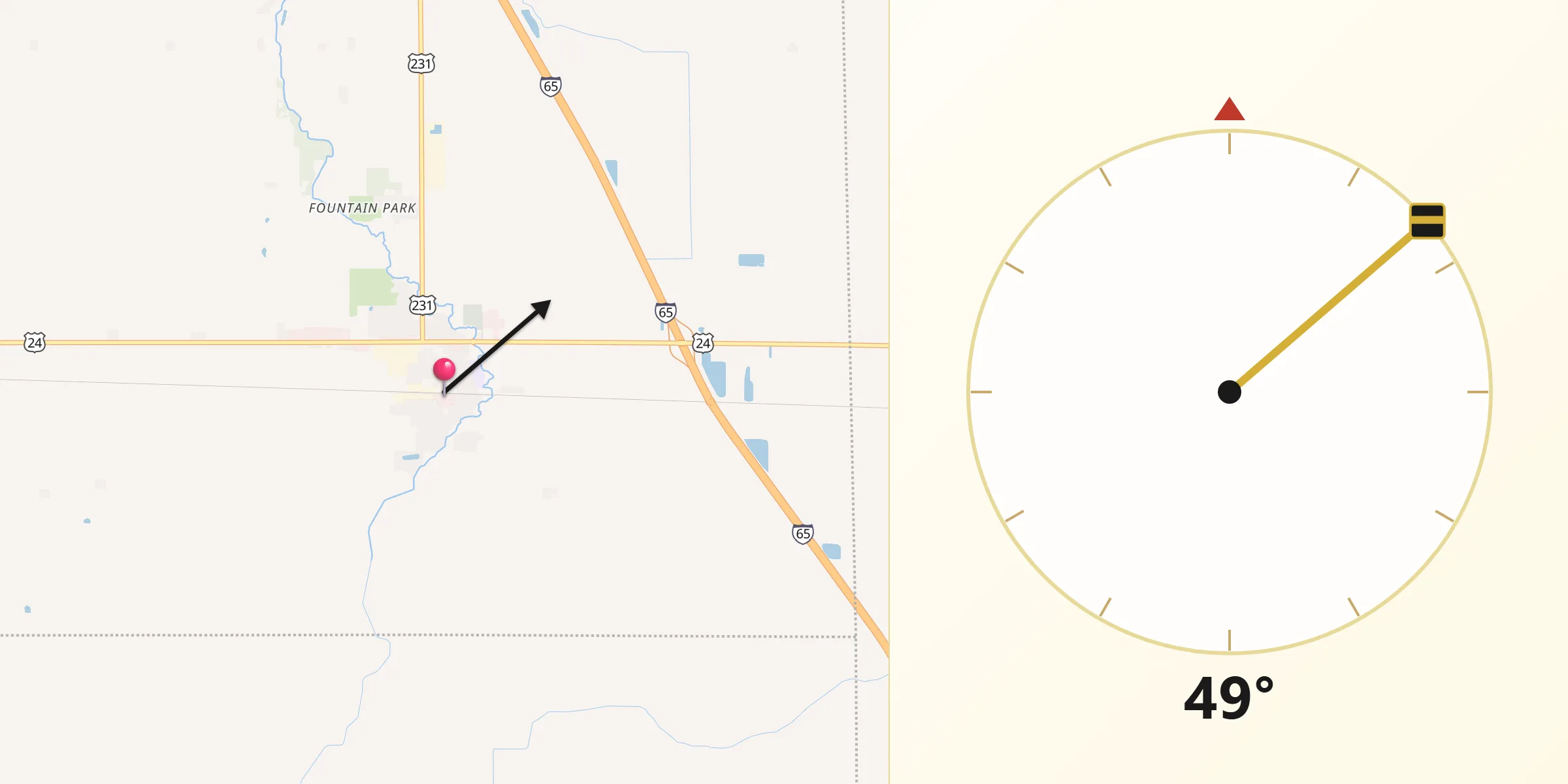 Qibla Direction from Remington