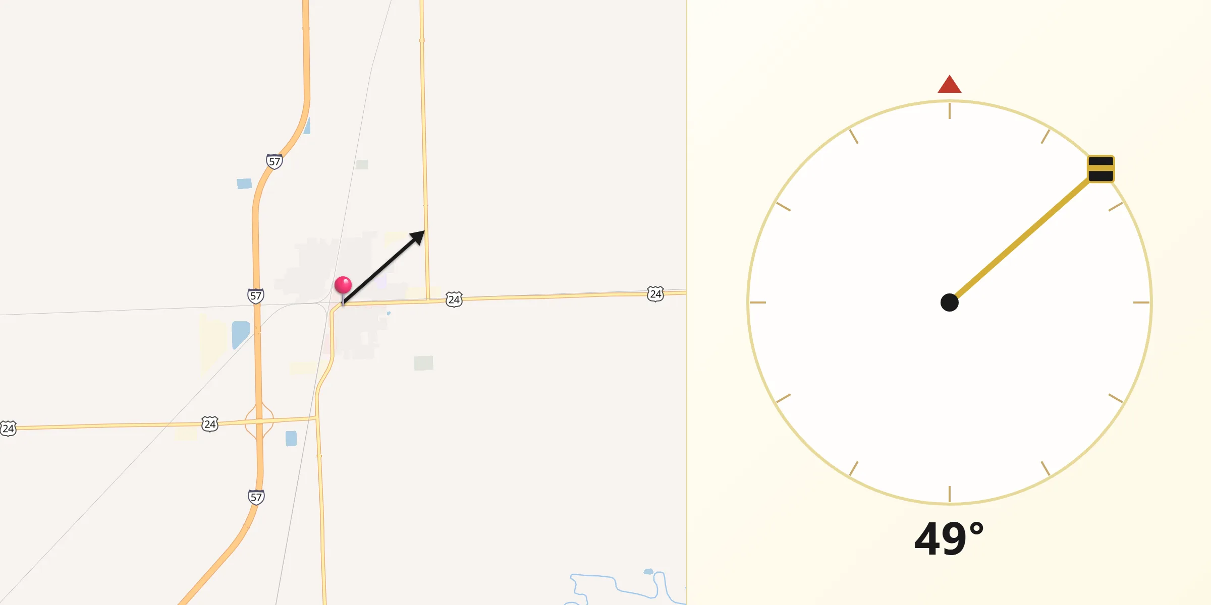 Qibla Direction from Gilman