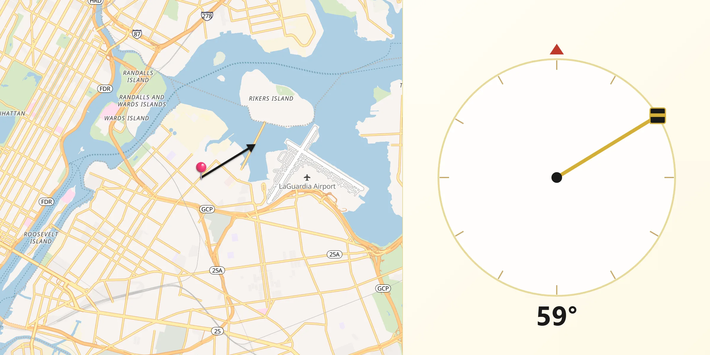 Qibla Direction from Steinway