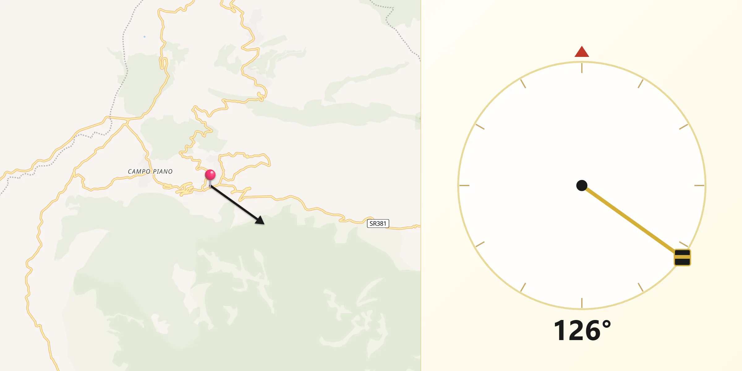 Direzione della Qibla da Laviano