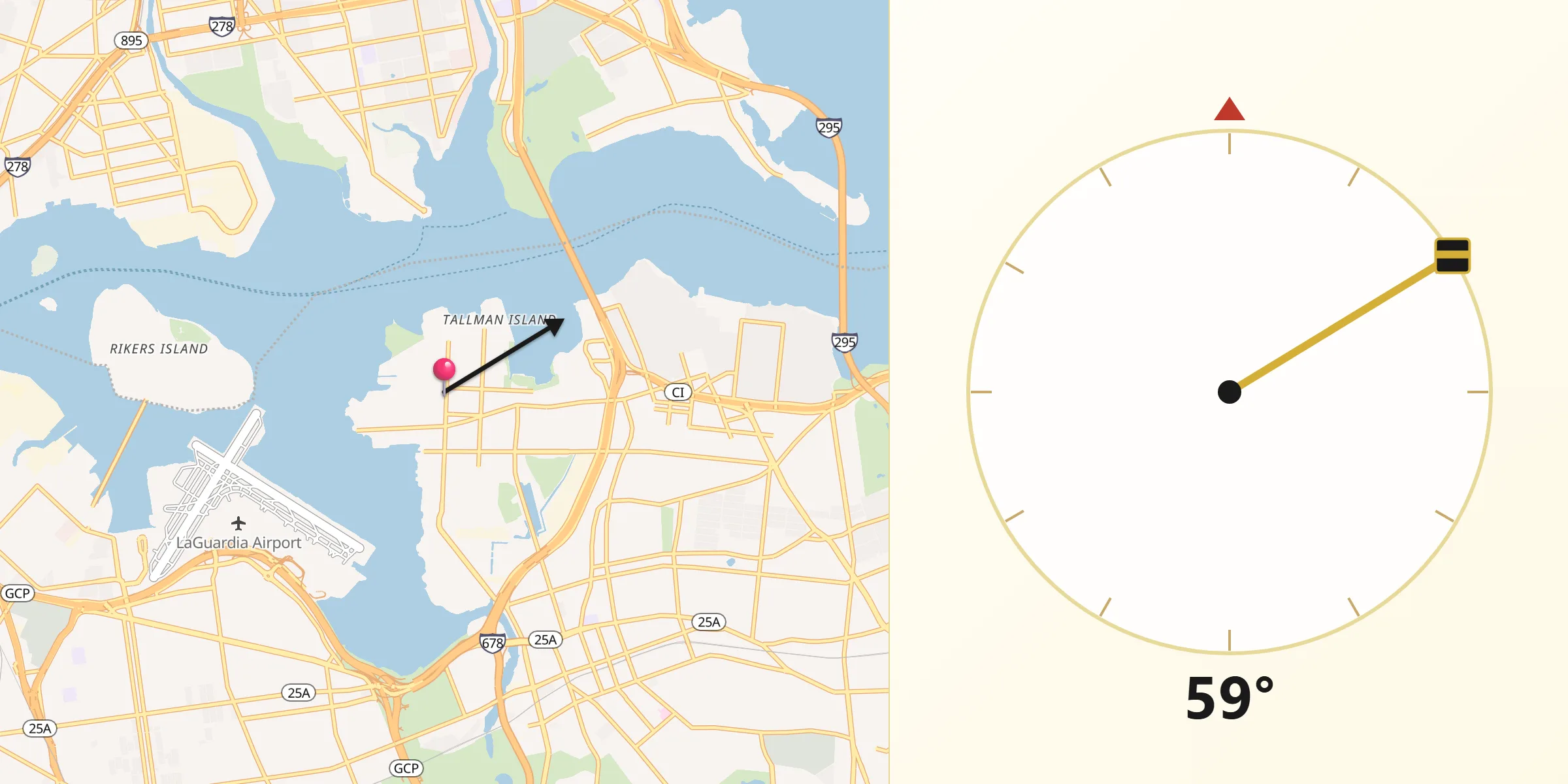 Qibla Direction from College Point