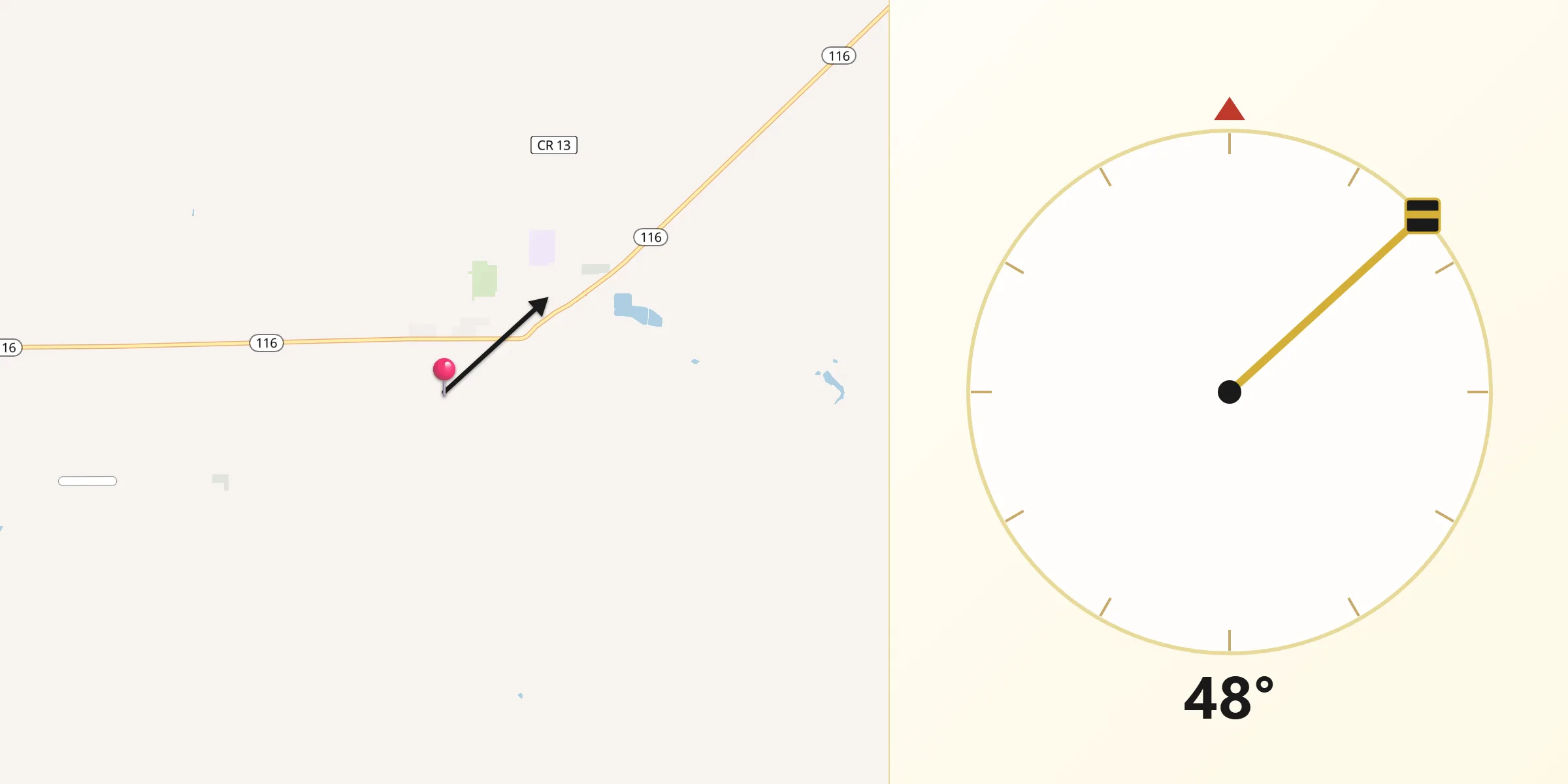 Qibla Direction from Woodford