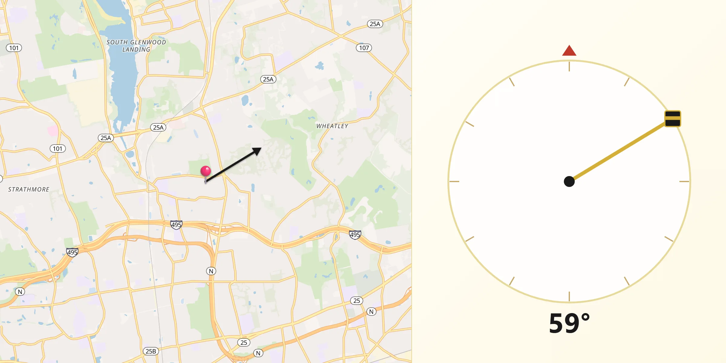 Qibla Direction from East Hills