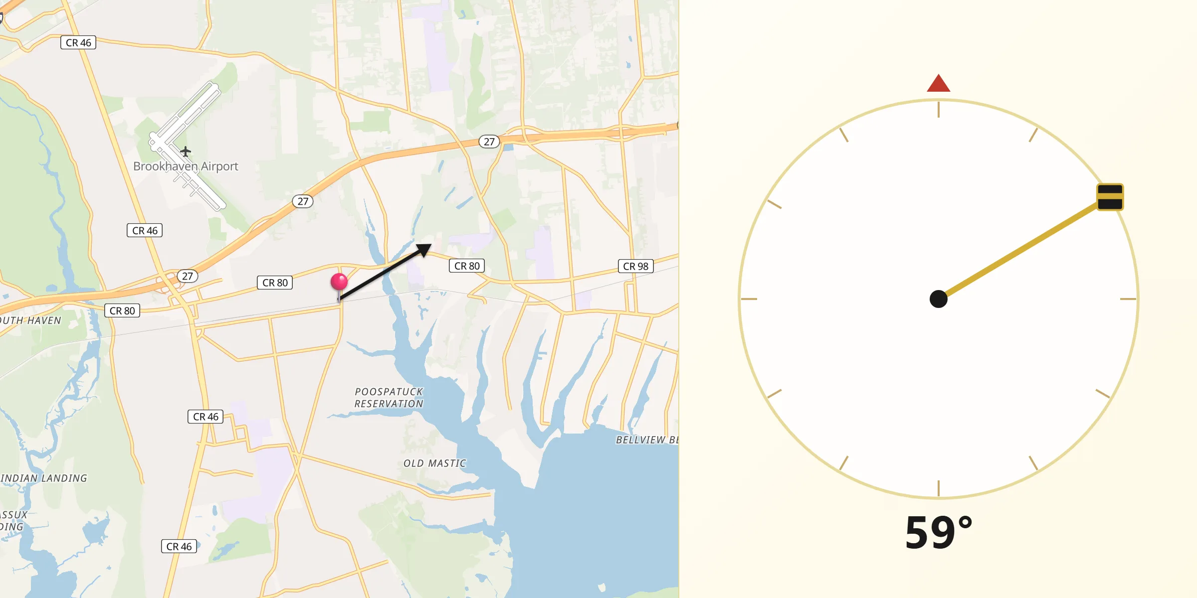 Qibla Direction from Mastic