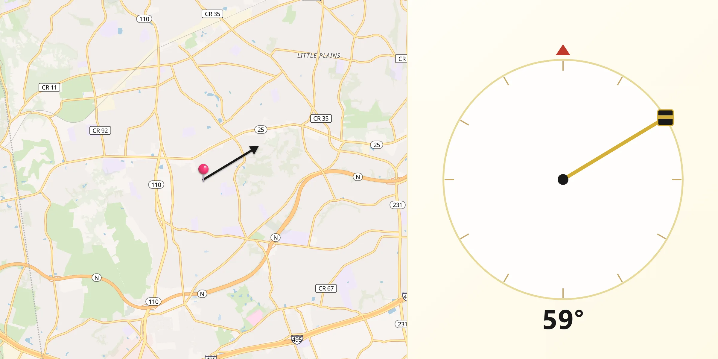 Qibla Direction from South Huntington