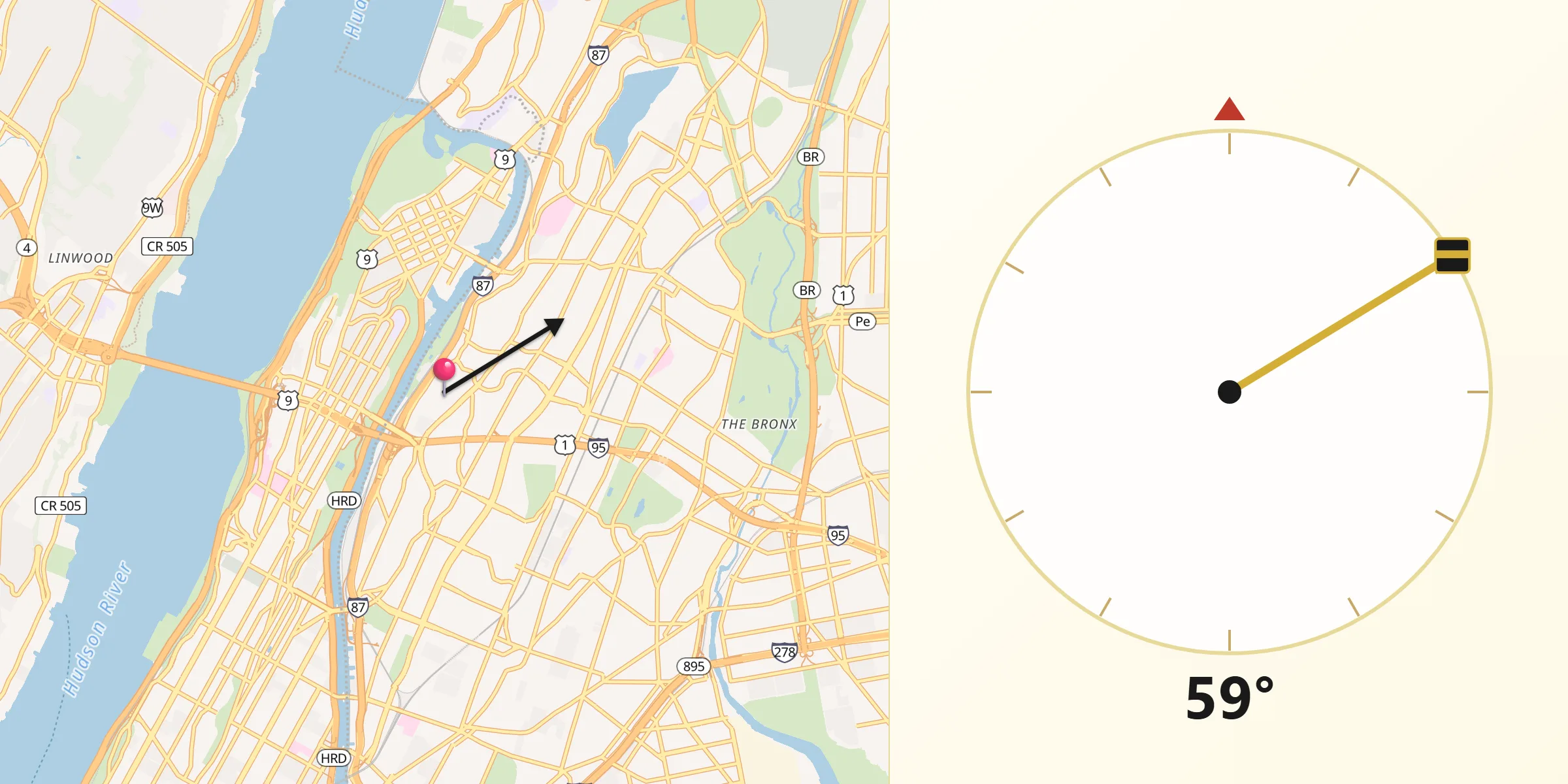Qibla Direction from Morris Heights