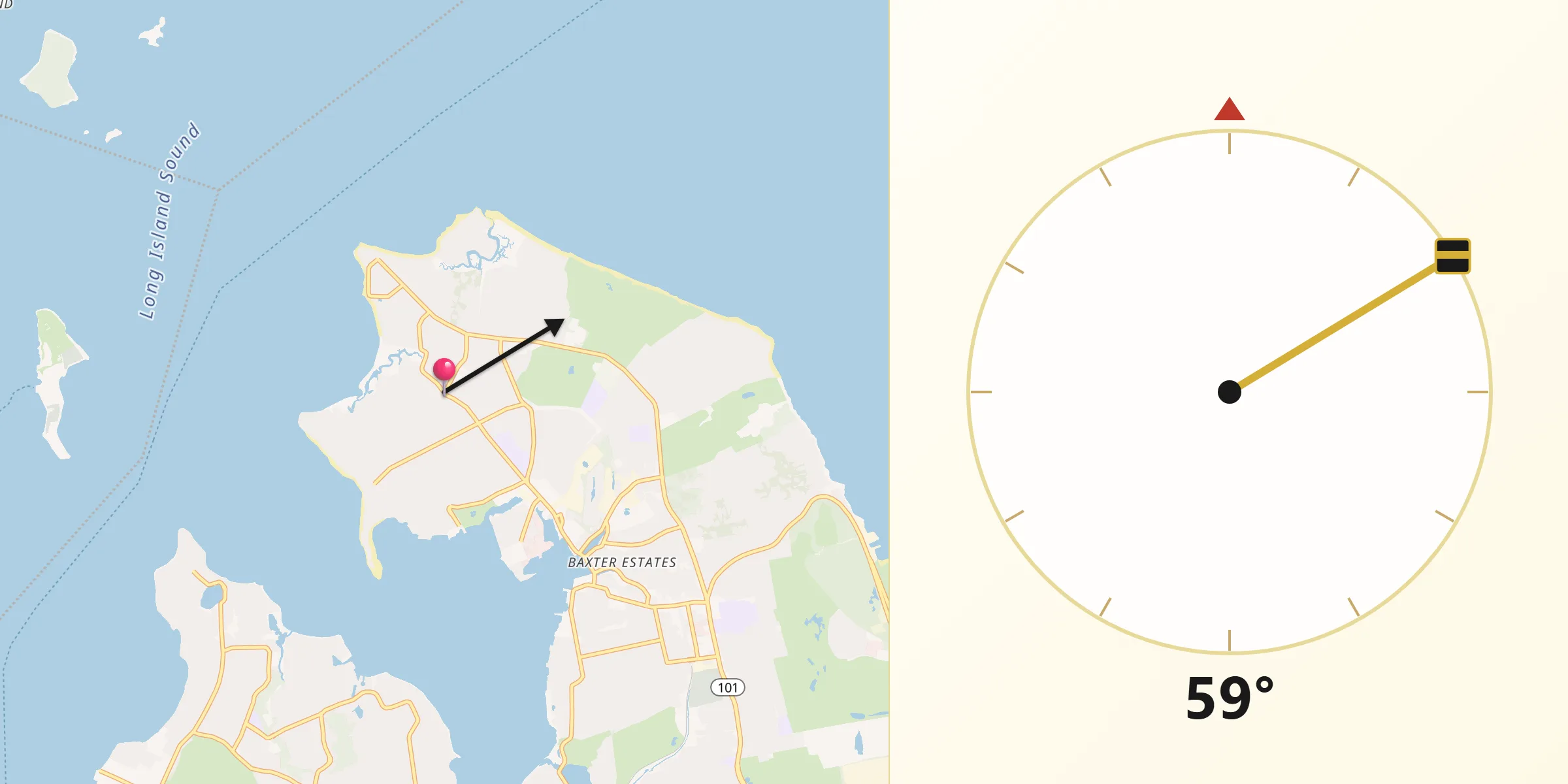 Qibla Direction from Sands Point