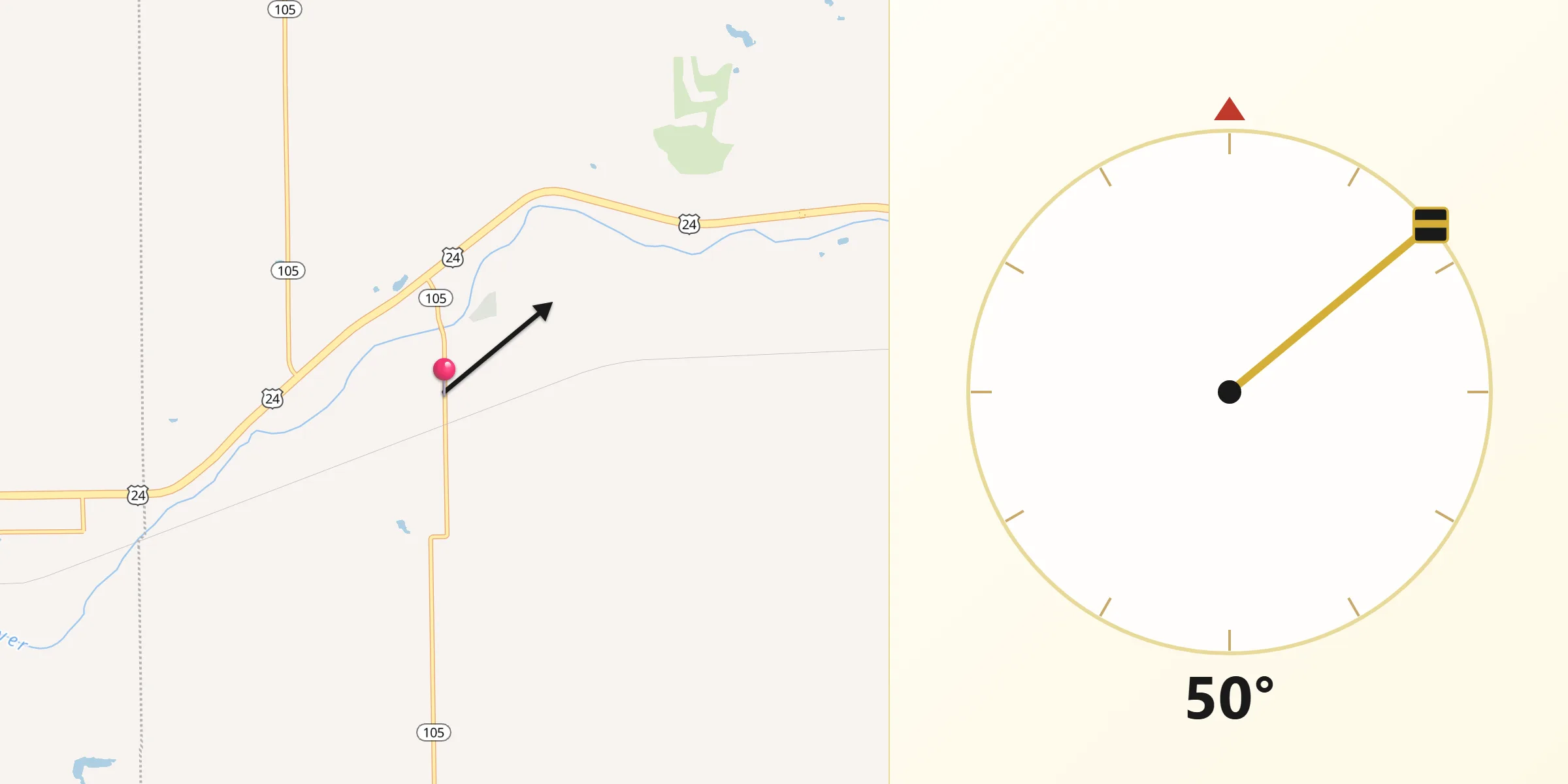 Qibla Direction from Andrews