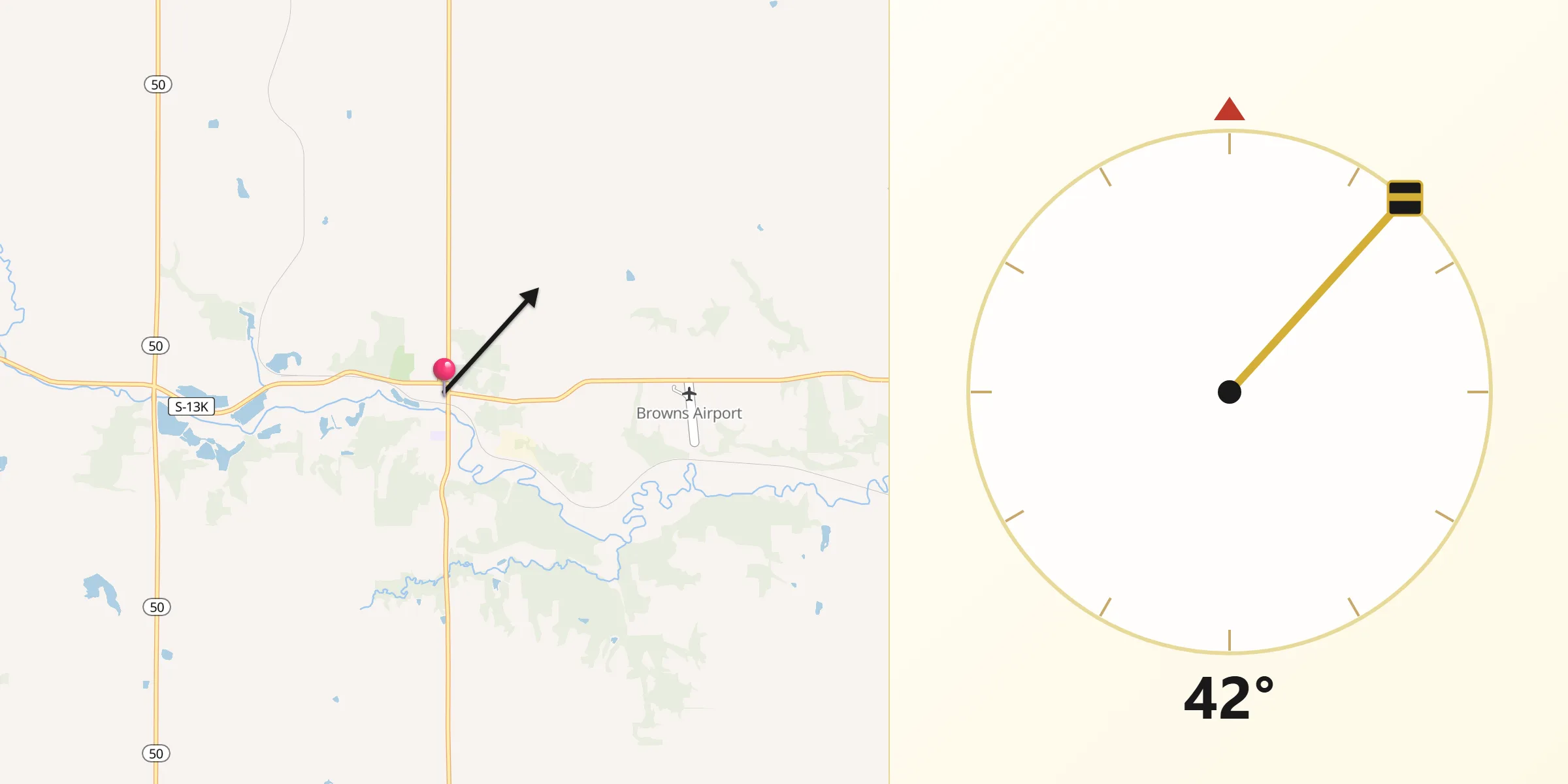 Qibla Direction from Weeping Water