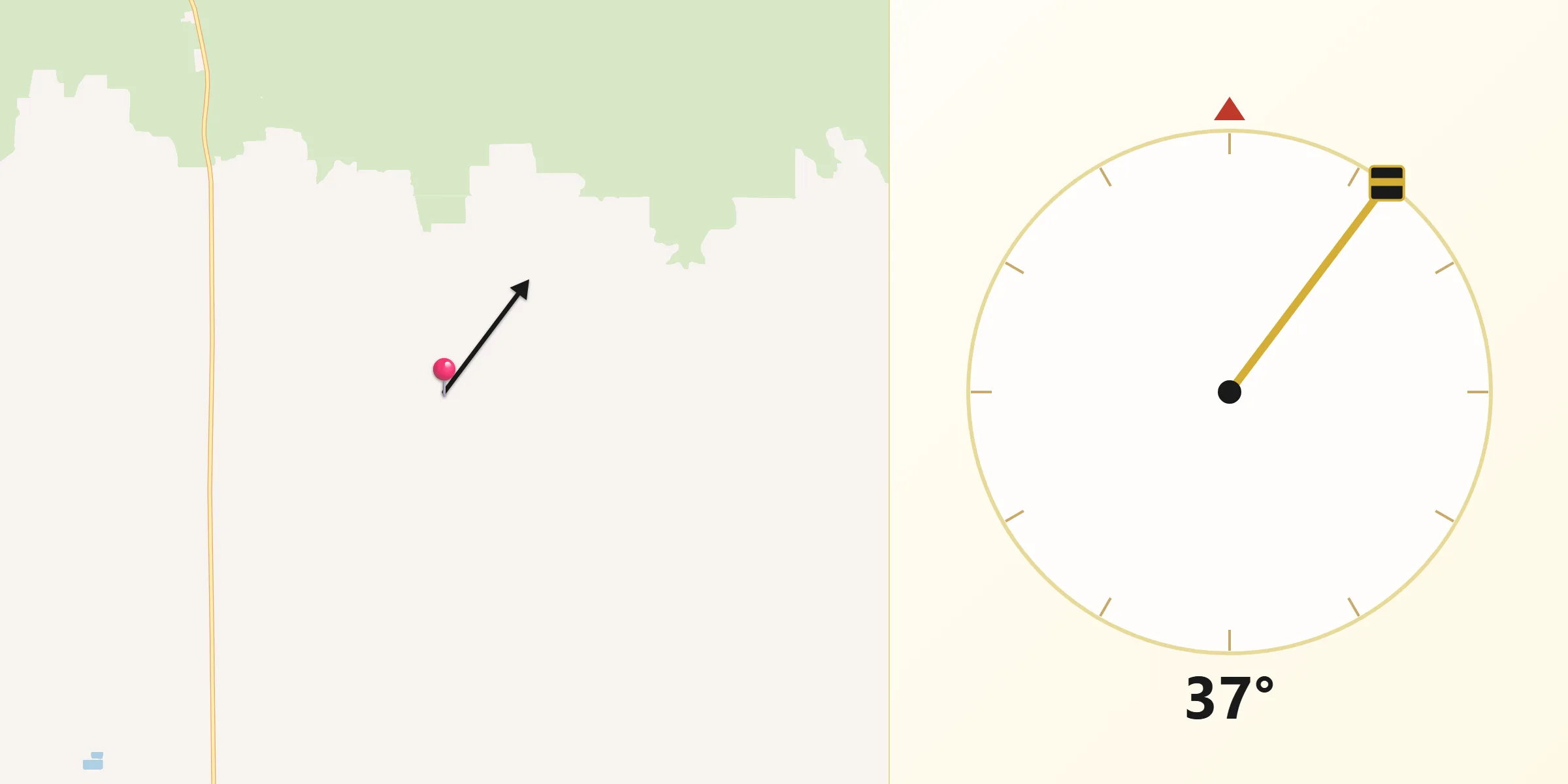 Qibla Direction from Sedgwick County