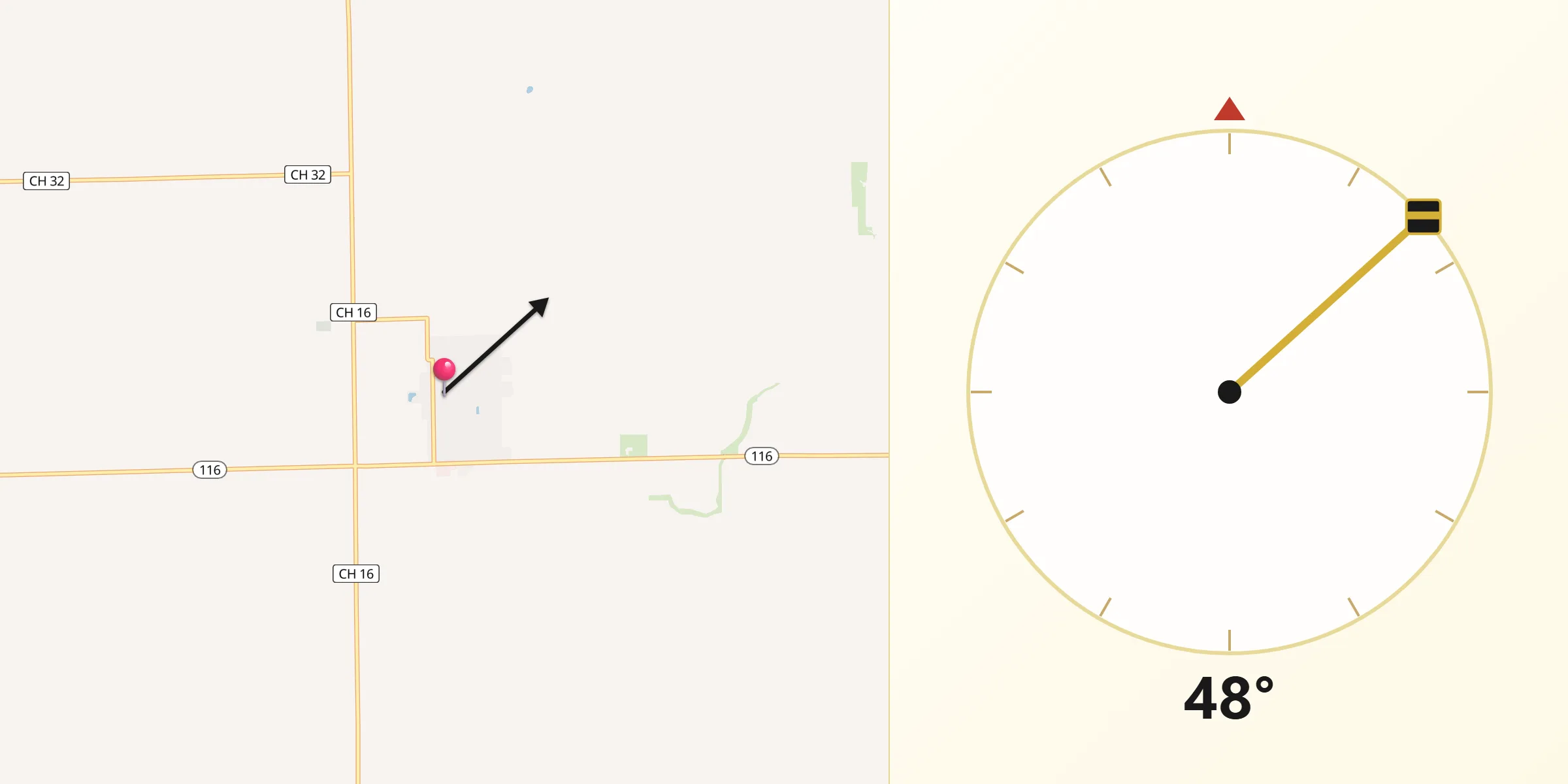 Qibla Direction from Flanagan