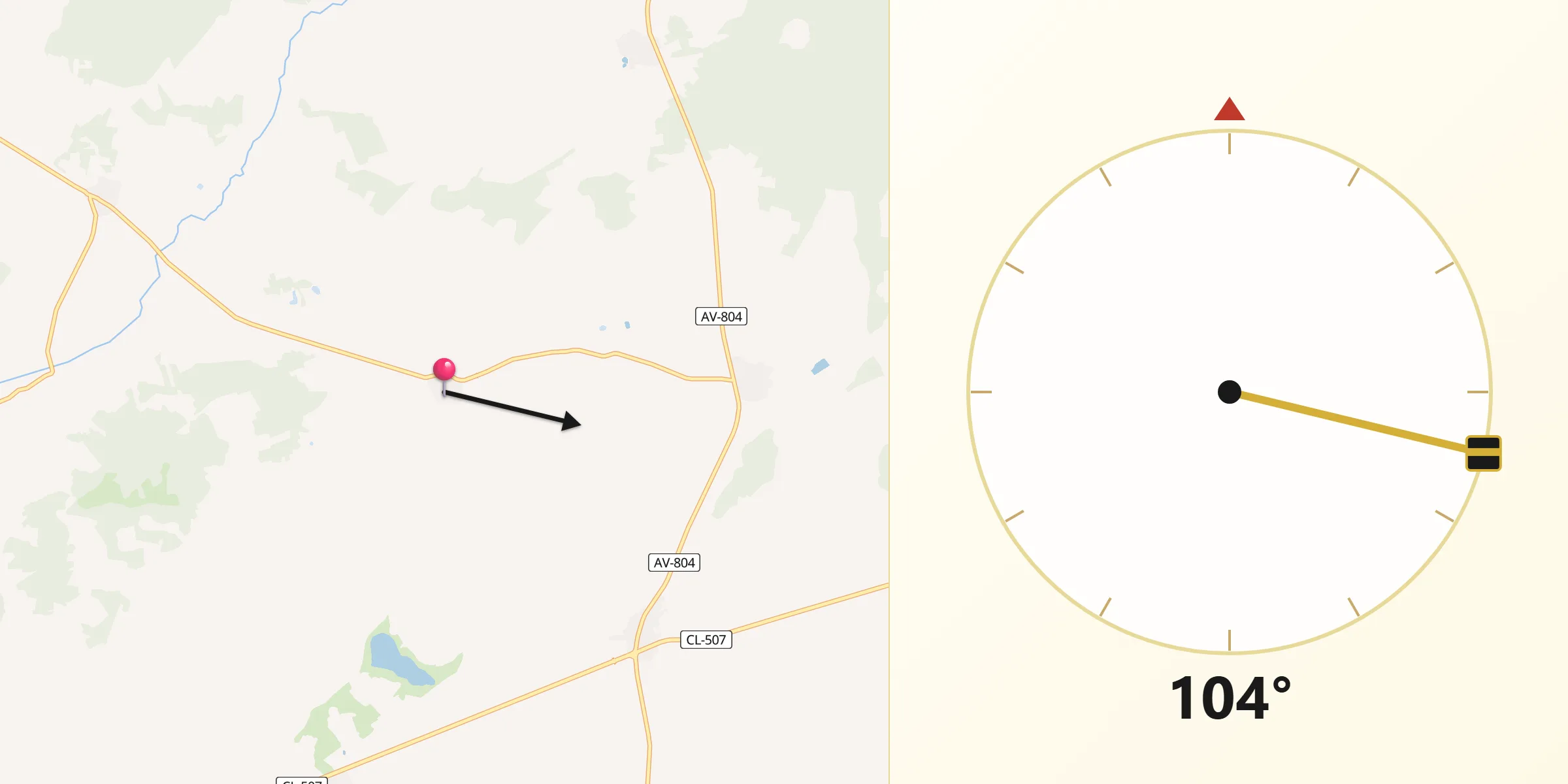 Dirección de la Qibla desde San Pascual