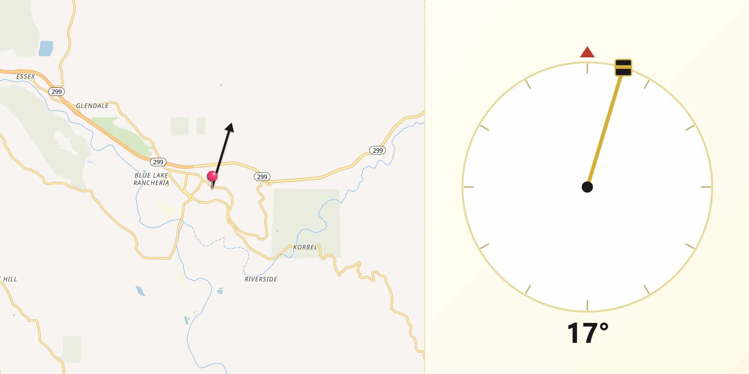 Qibla Direction from Blue Lake