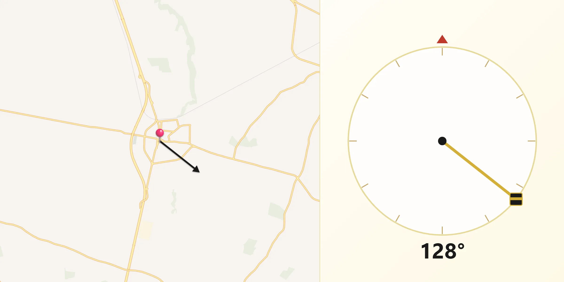 Direzione della Qibla da Sammichele di Bari