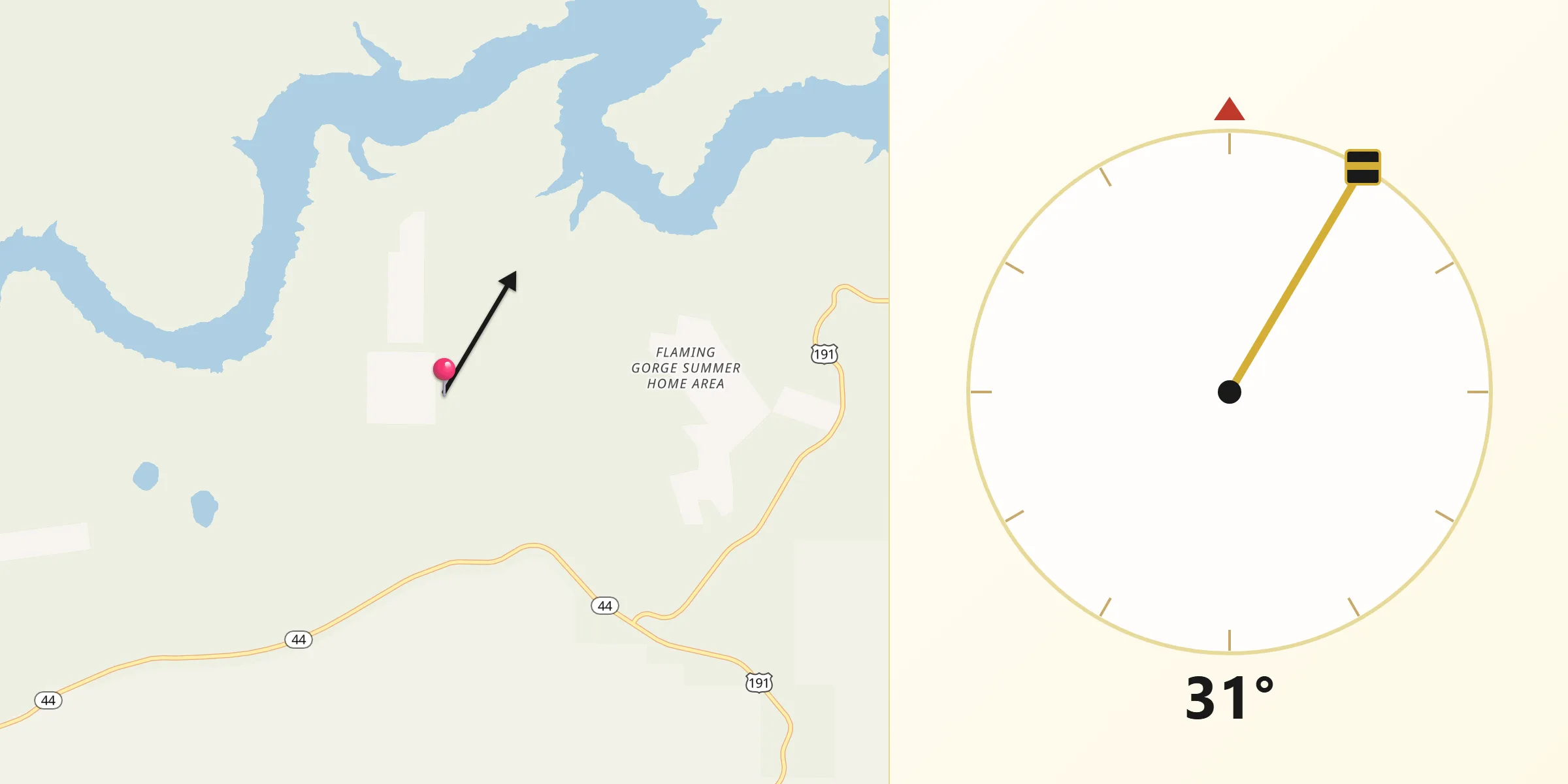 Qibla Direction from Daggett