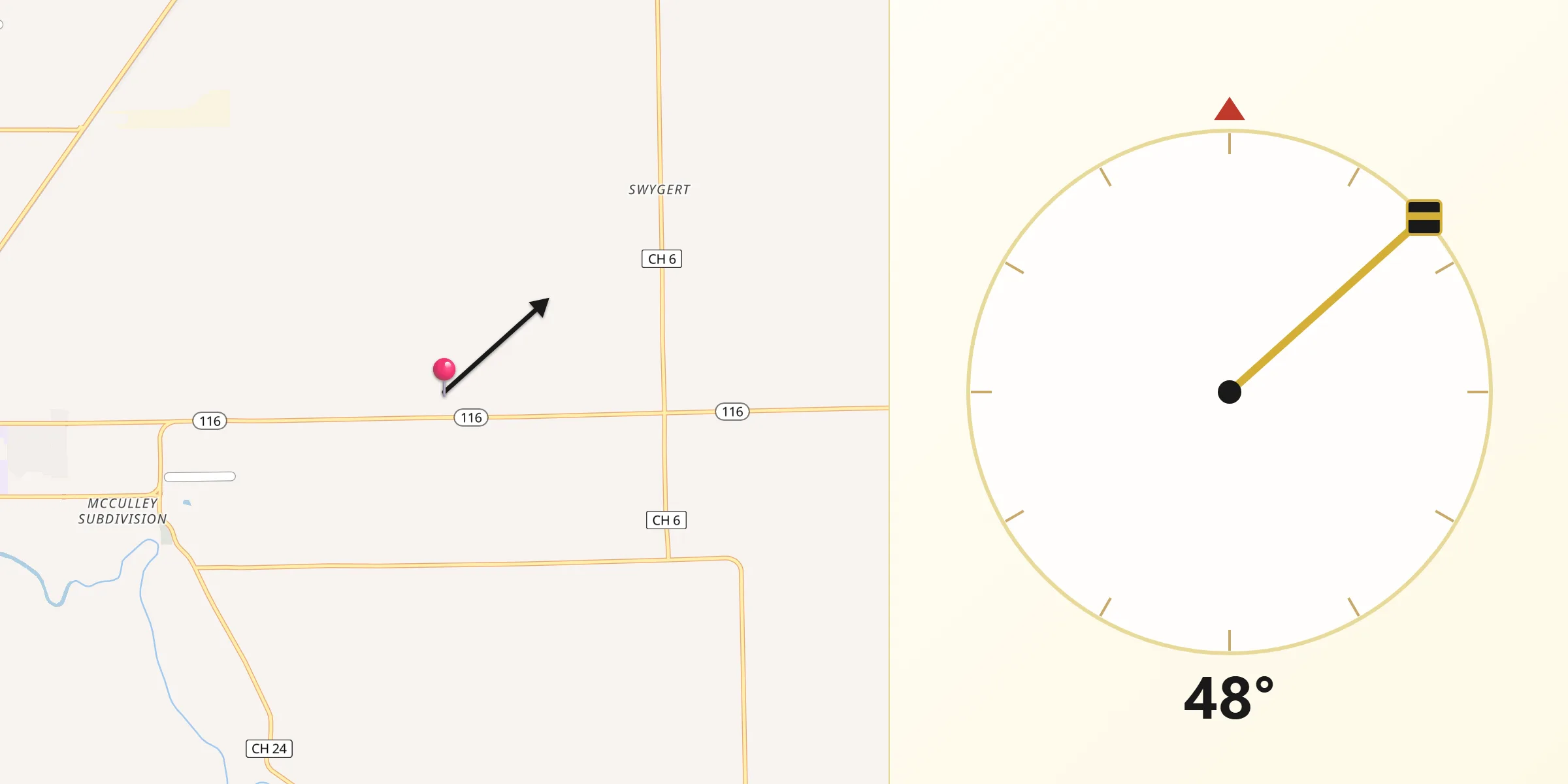 Qibla Direction from Livingston County