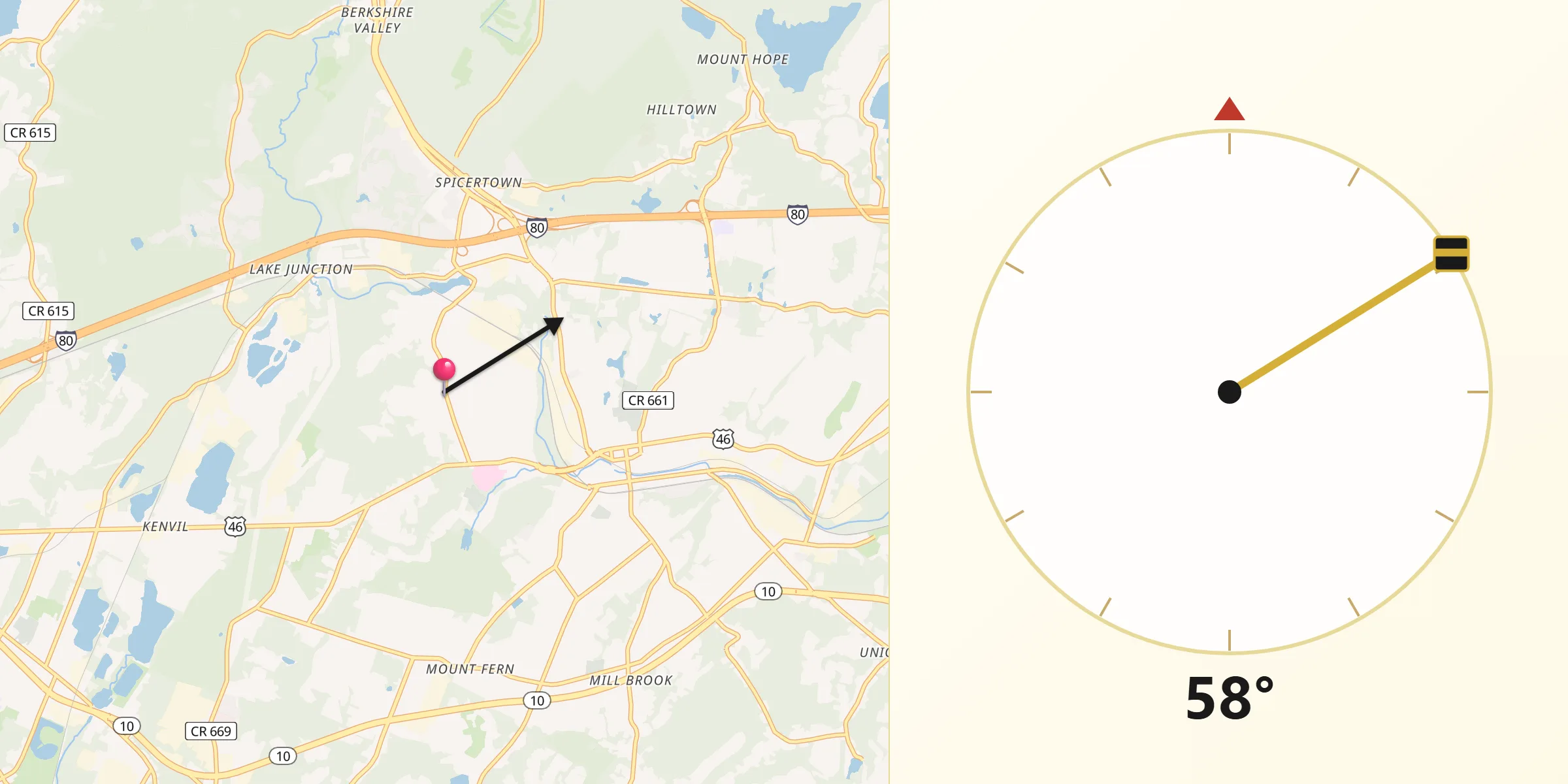 Qibla Direction from Wharton