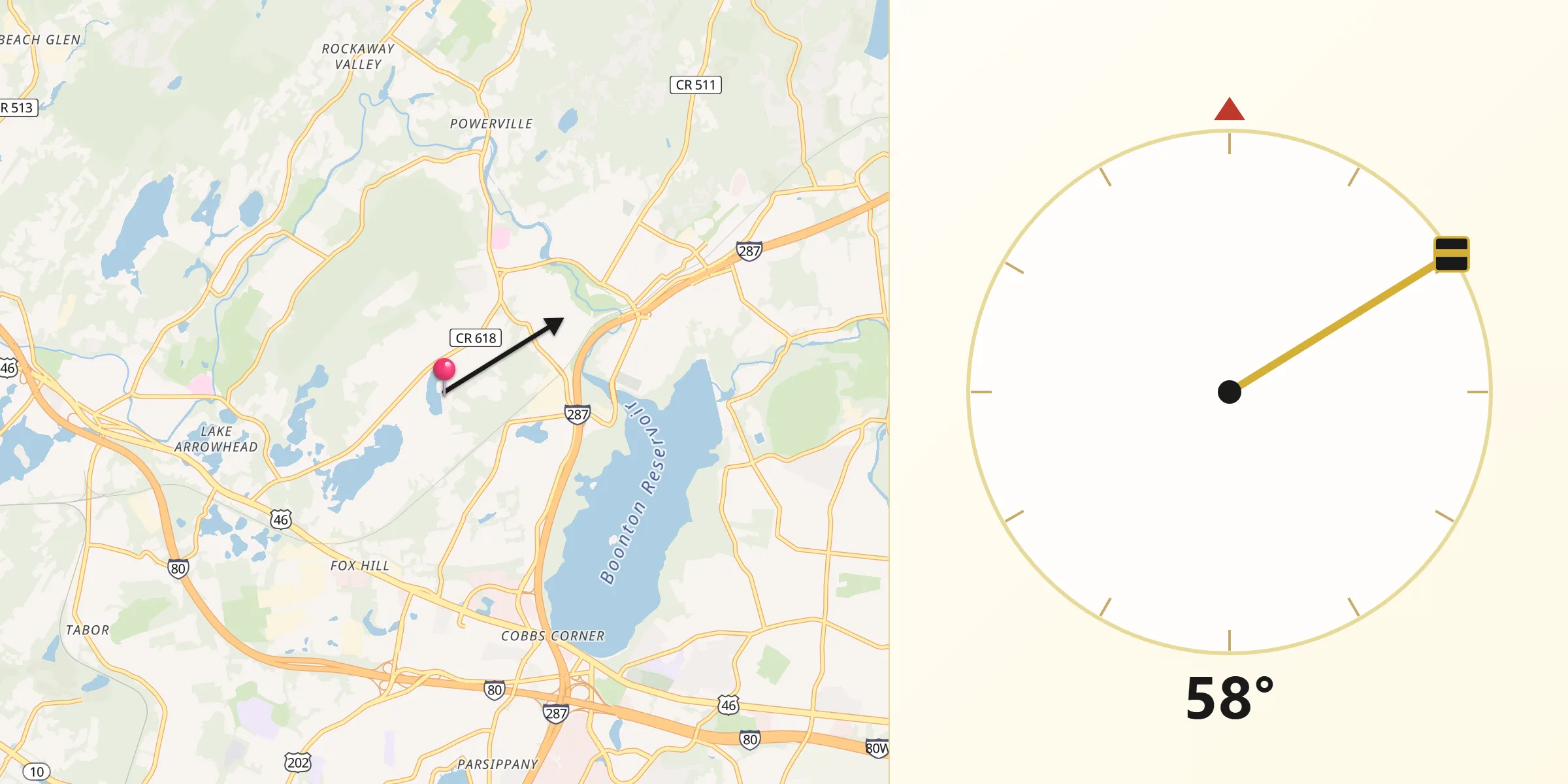 Qibla Direction from Mountain Lakes