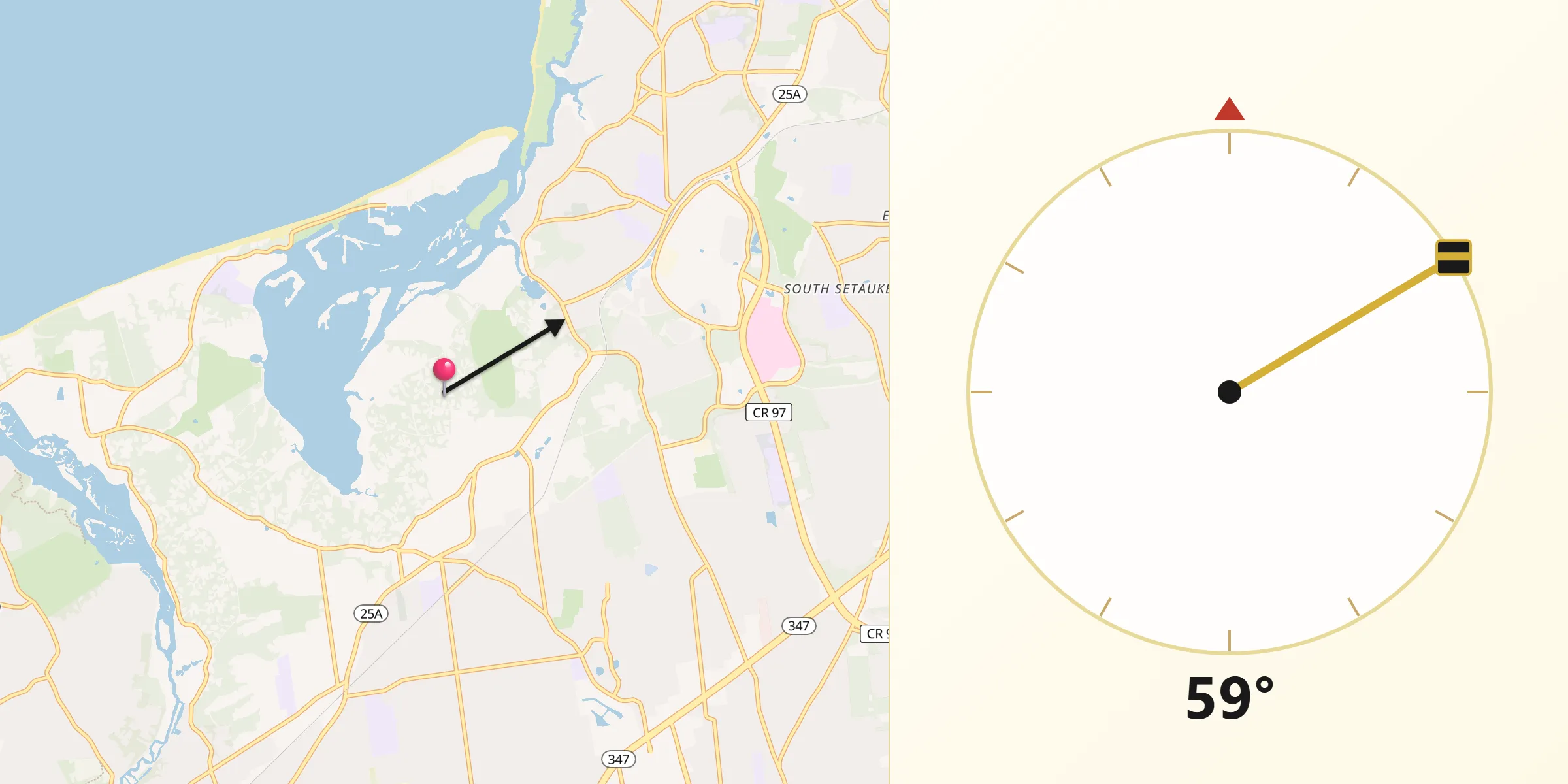 Qibla Direction from Head of the Harbor