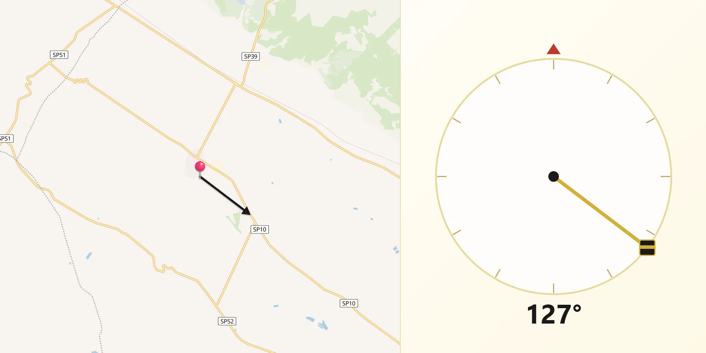 Direzione della Qibla da Poggiorsini