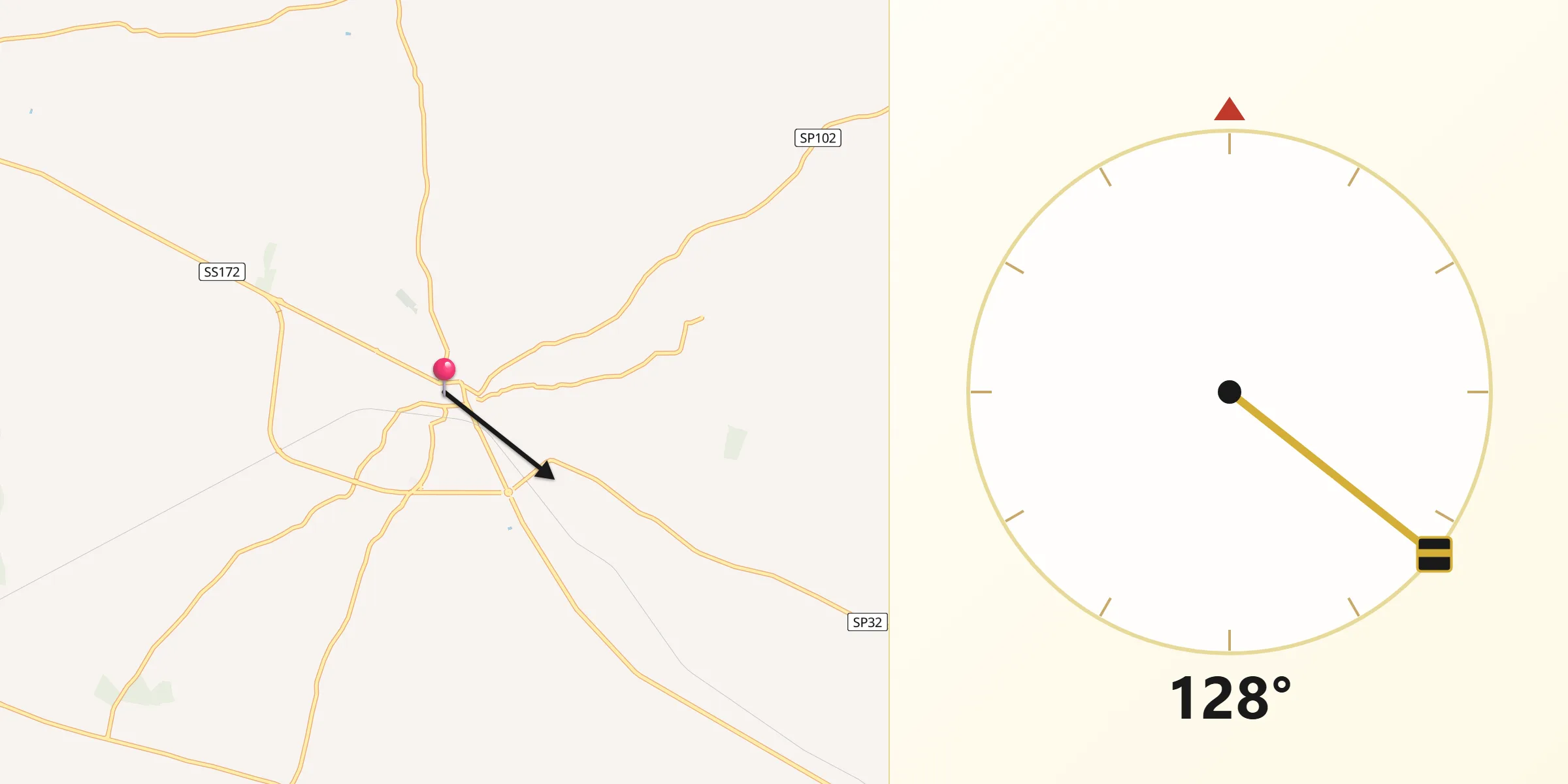 Direzione della Qibla da Turi