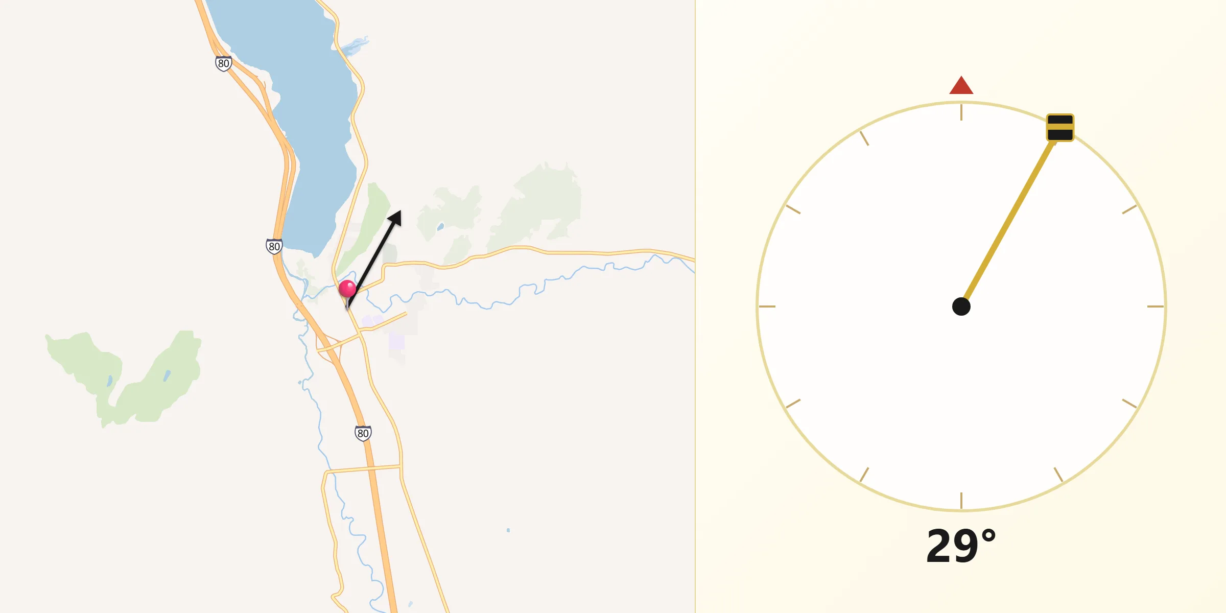 Qibla Direction from Coalville