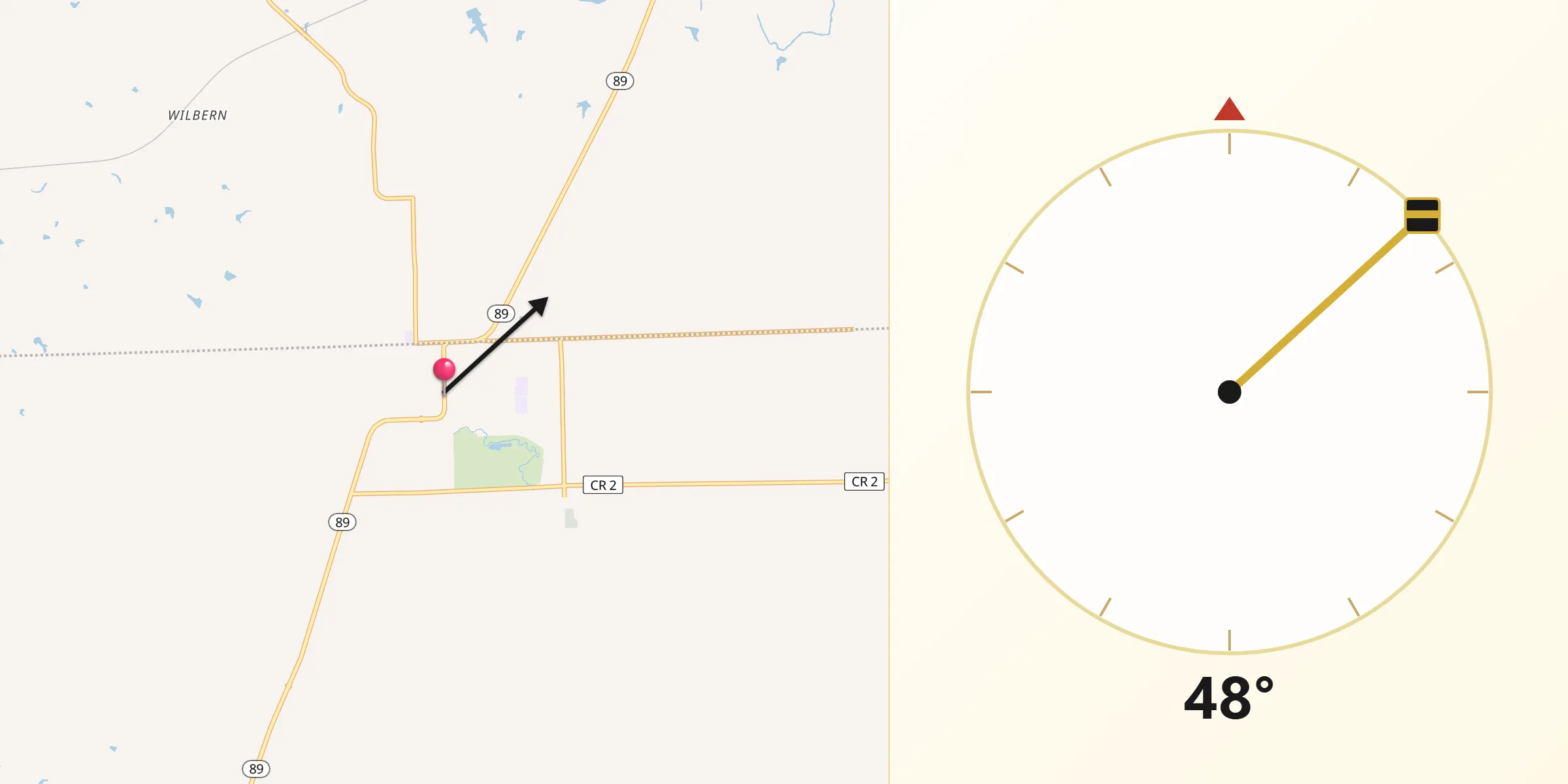 Qibla Direction from Washburn