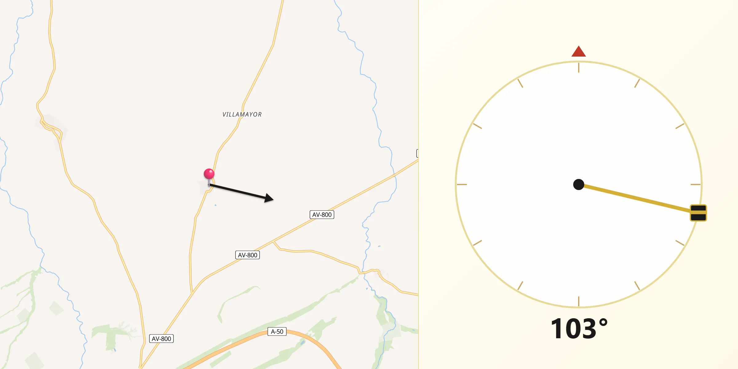 Dirección de la Qibla desde Muñosancho