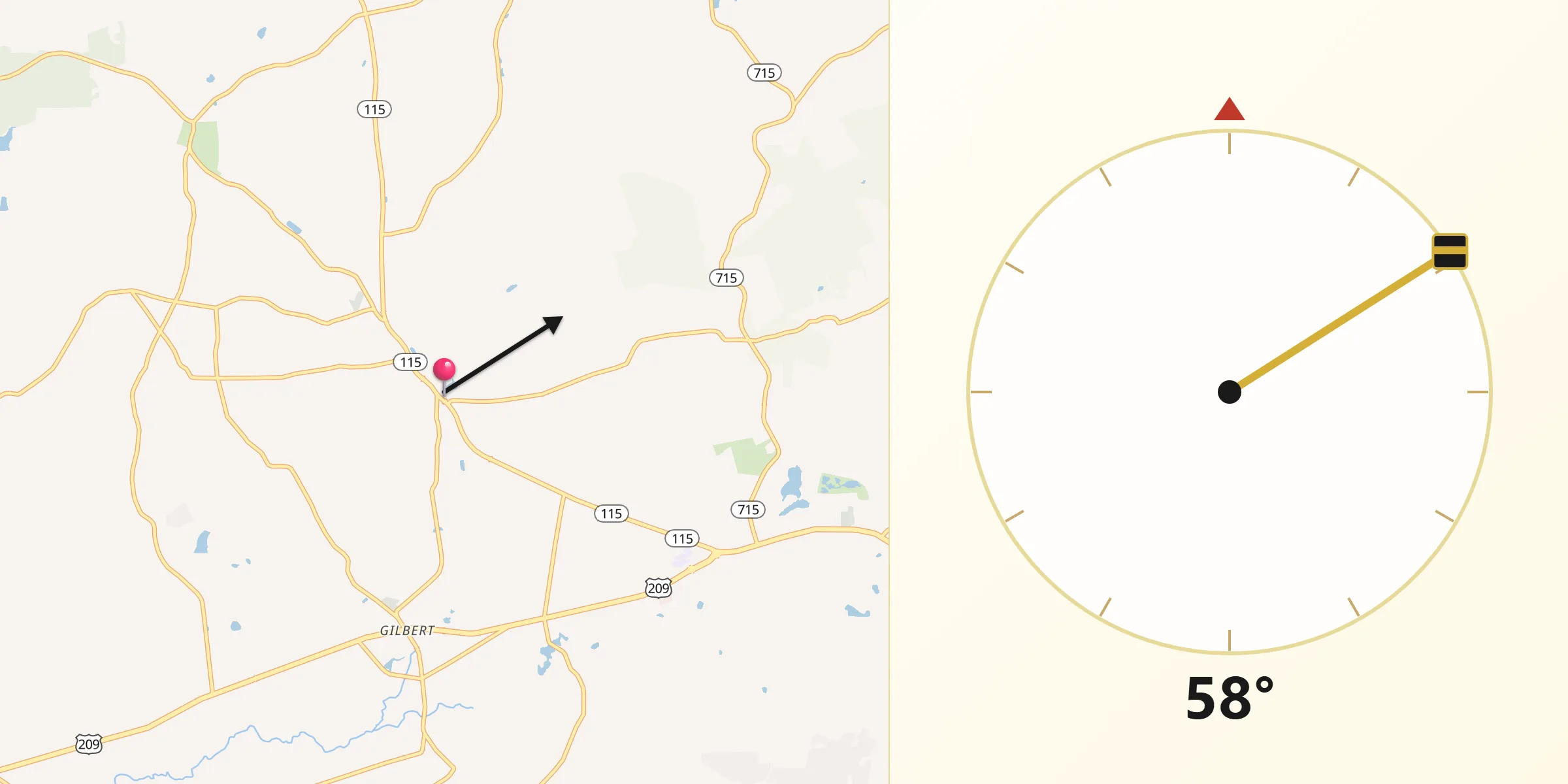 Qibla Direction from Effort
