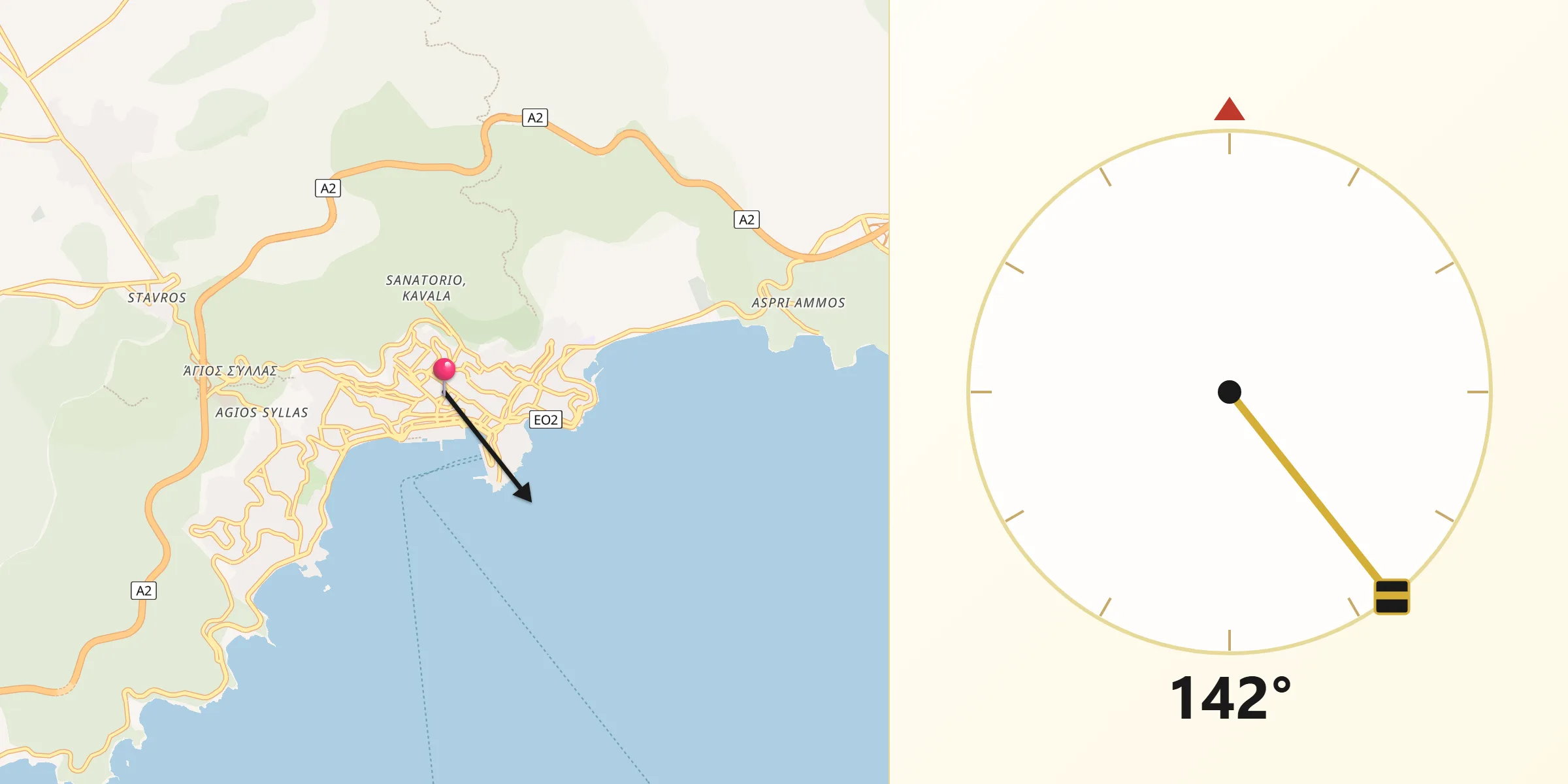 Κατεύθυνση Κίμπλα από το Καβάλα