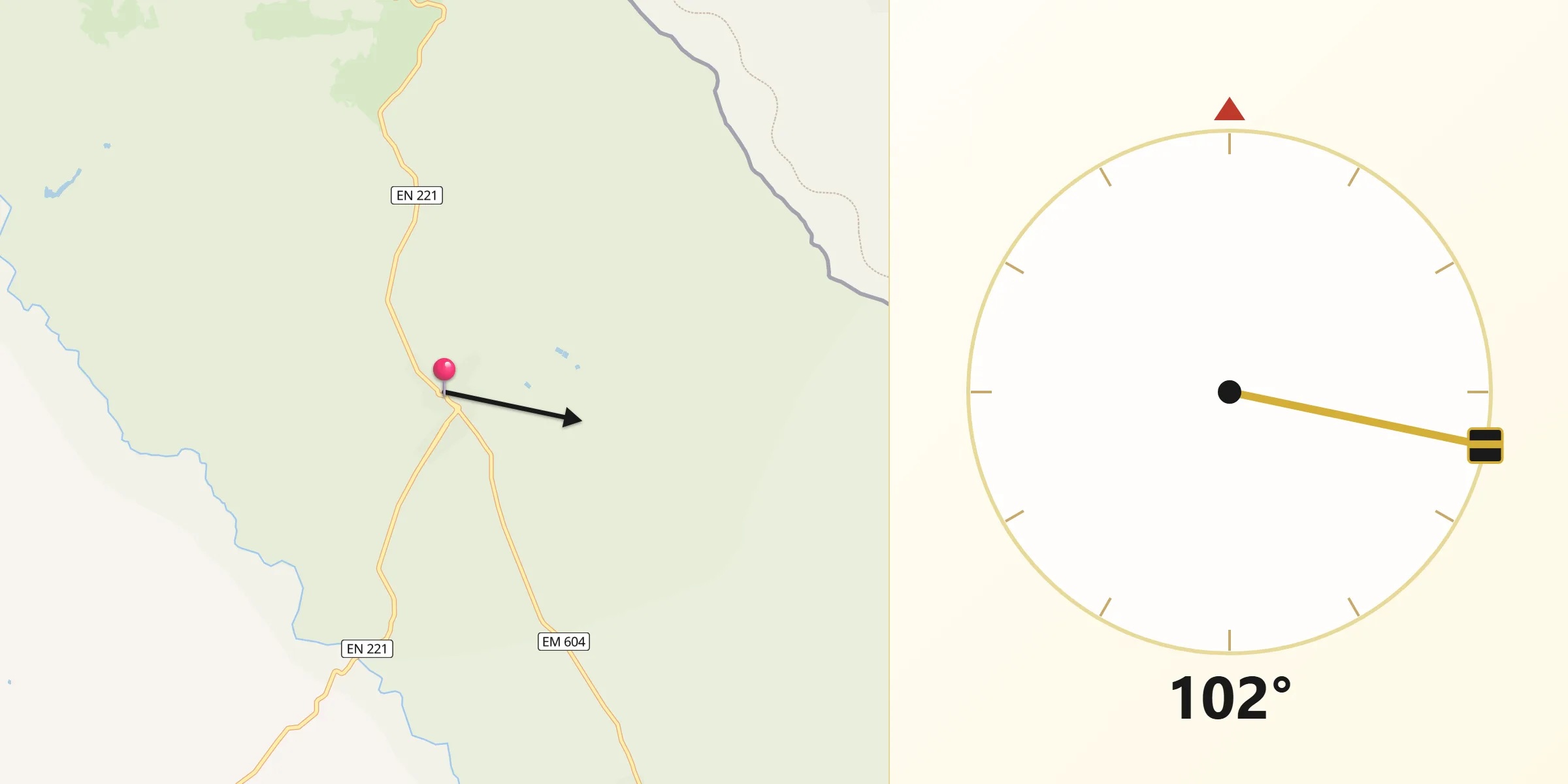 Direção da Qibla a partir de Escalhão