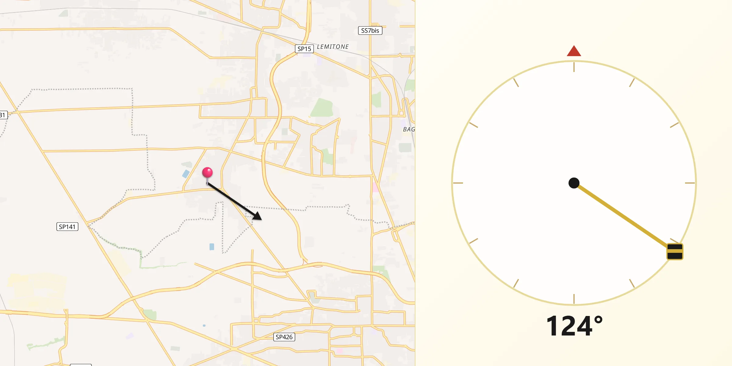 Direzione della Qibla da Parete