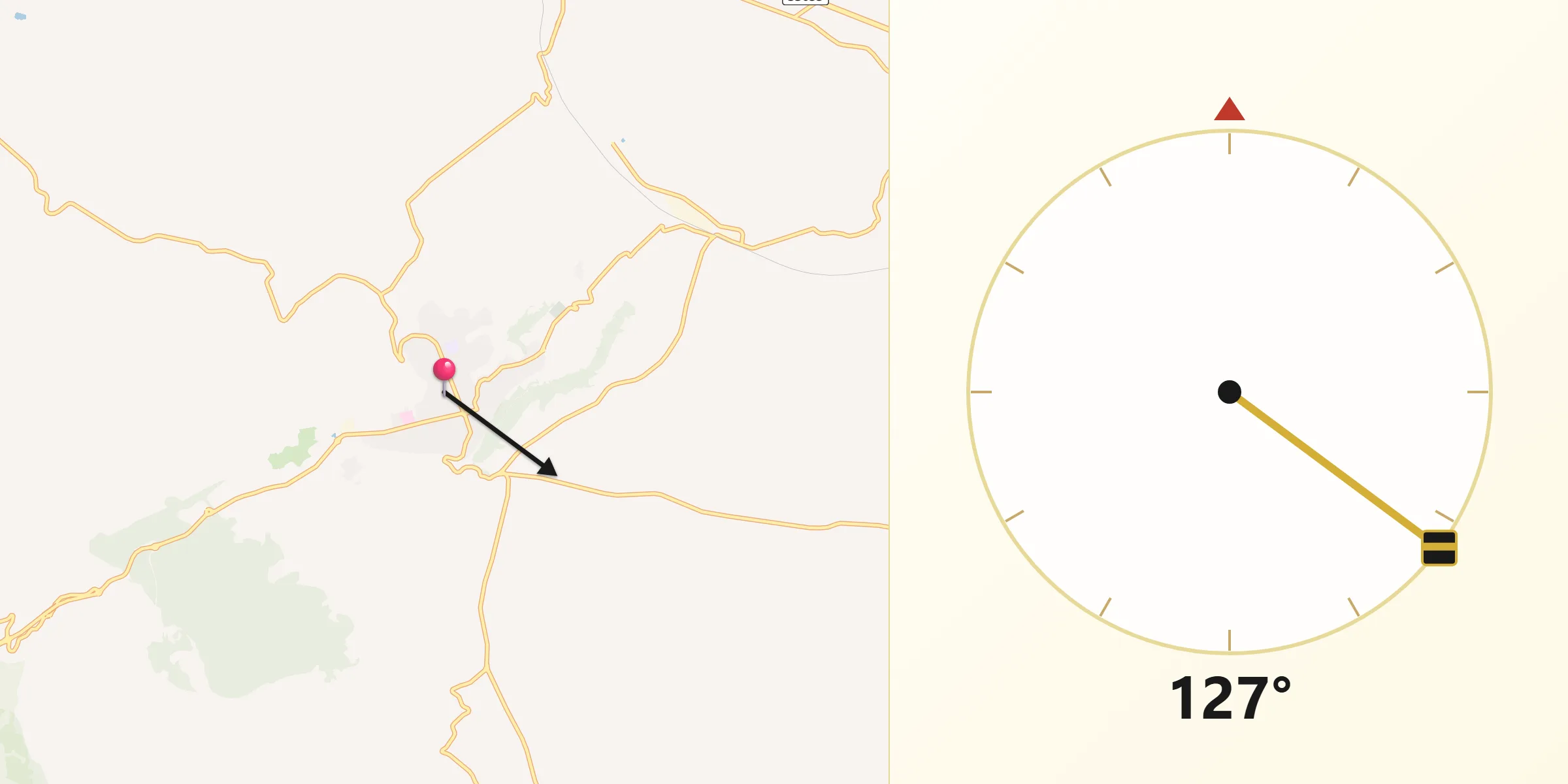 Direzione della Qibla da Venosa