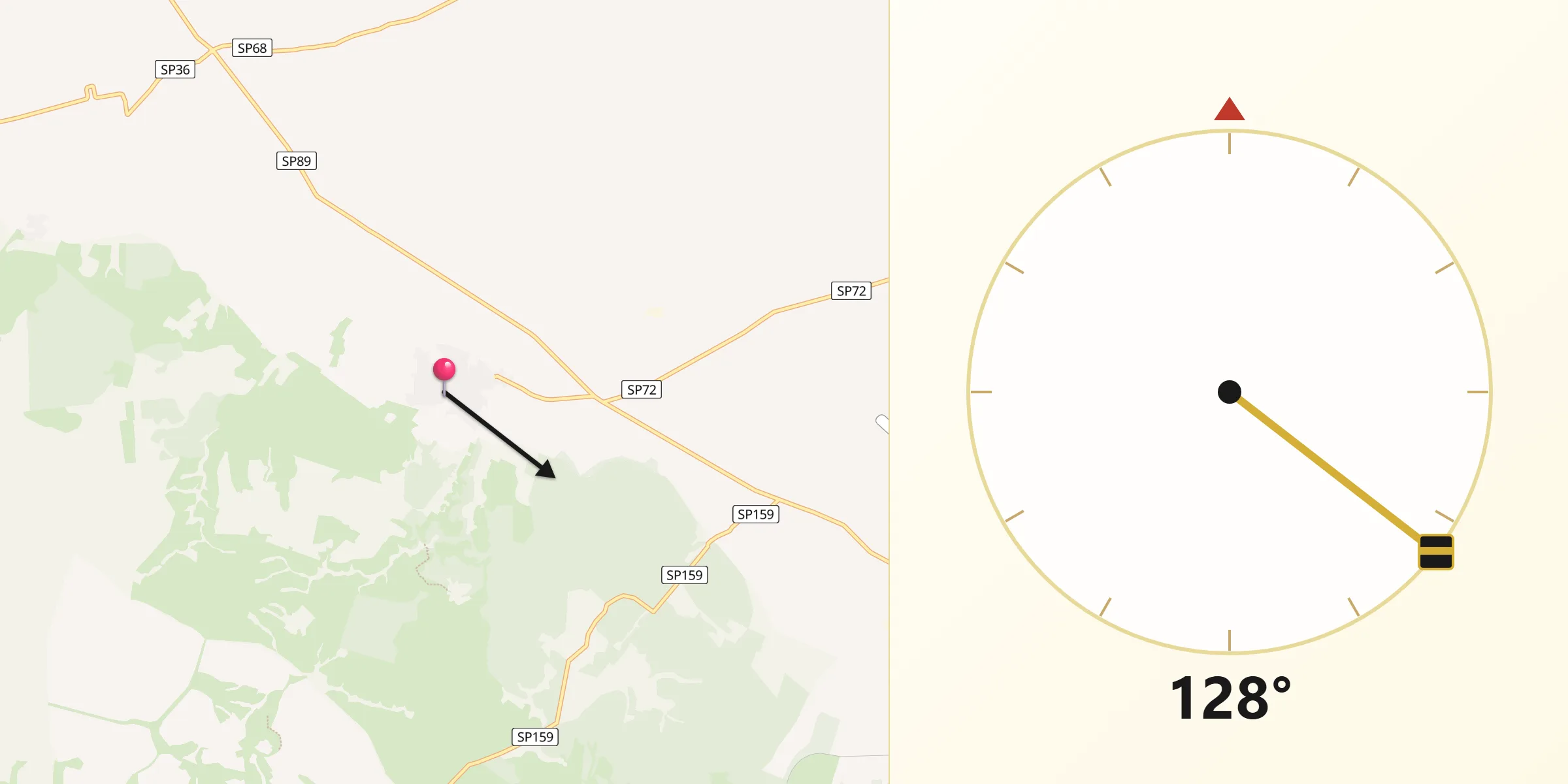 Direzione della Qibla da Quasano