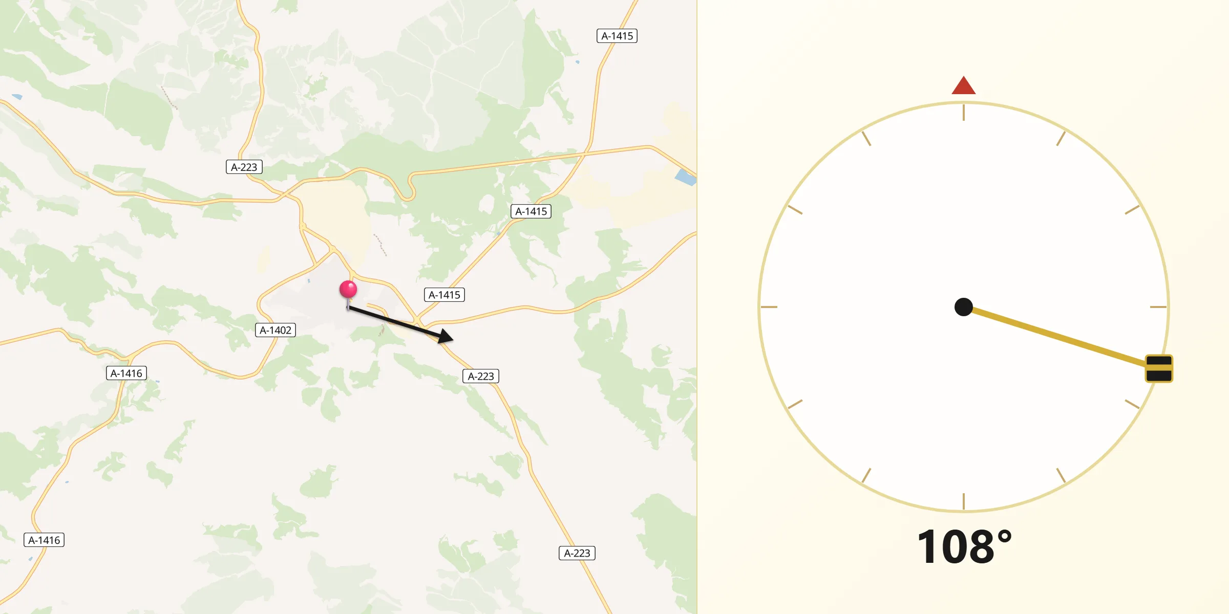 Dirección de la Qibla desde Andorra