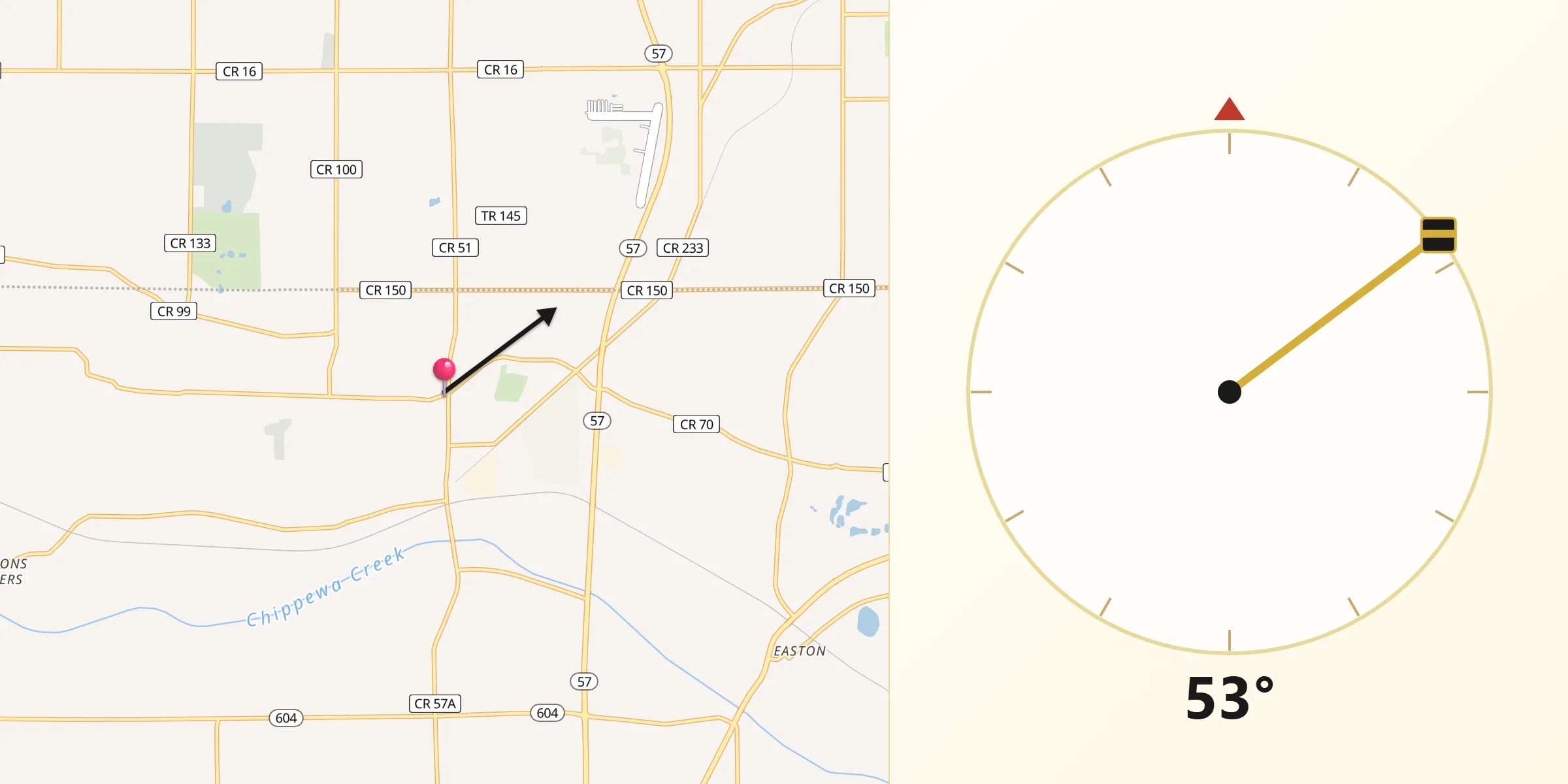 Qibla Direction from Rittman
