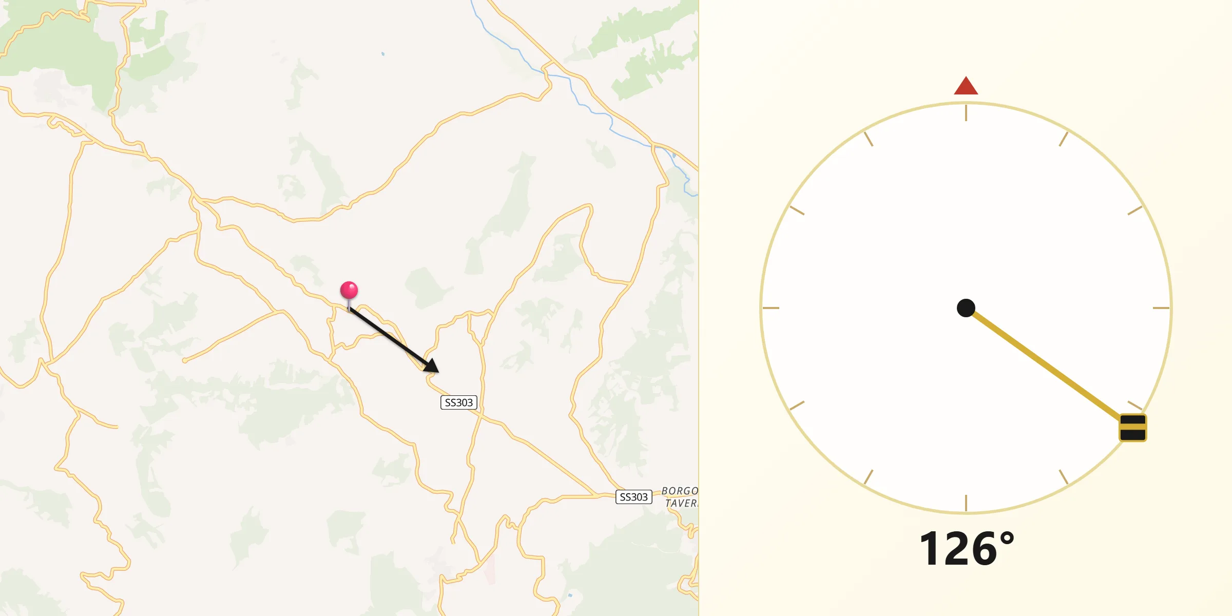 Direzione della Qibla da Provincia di Avellino