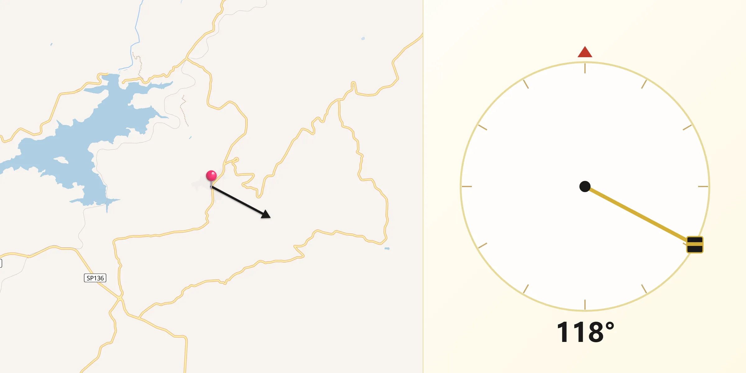 Direzione della Qibla da Sant'Antonio di Gallura