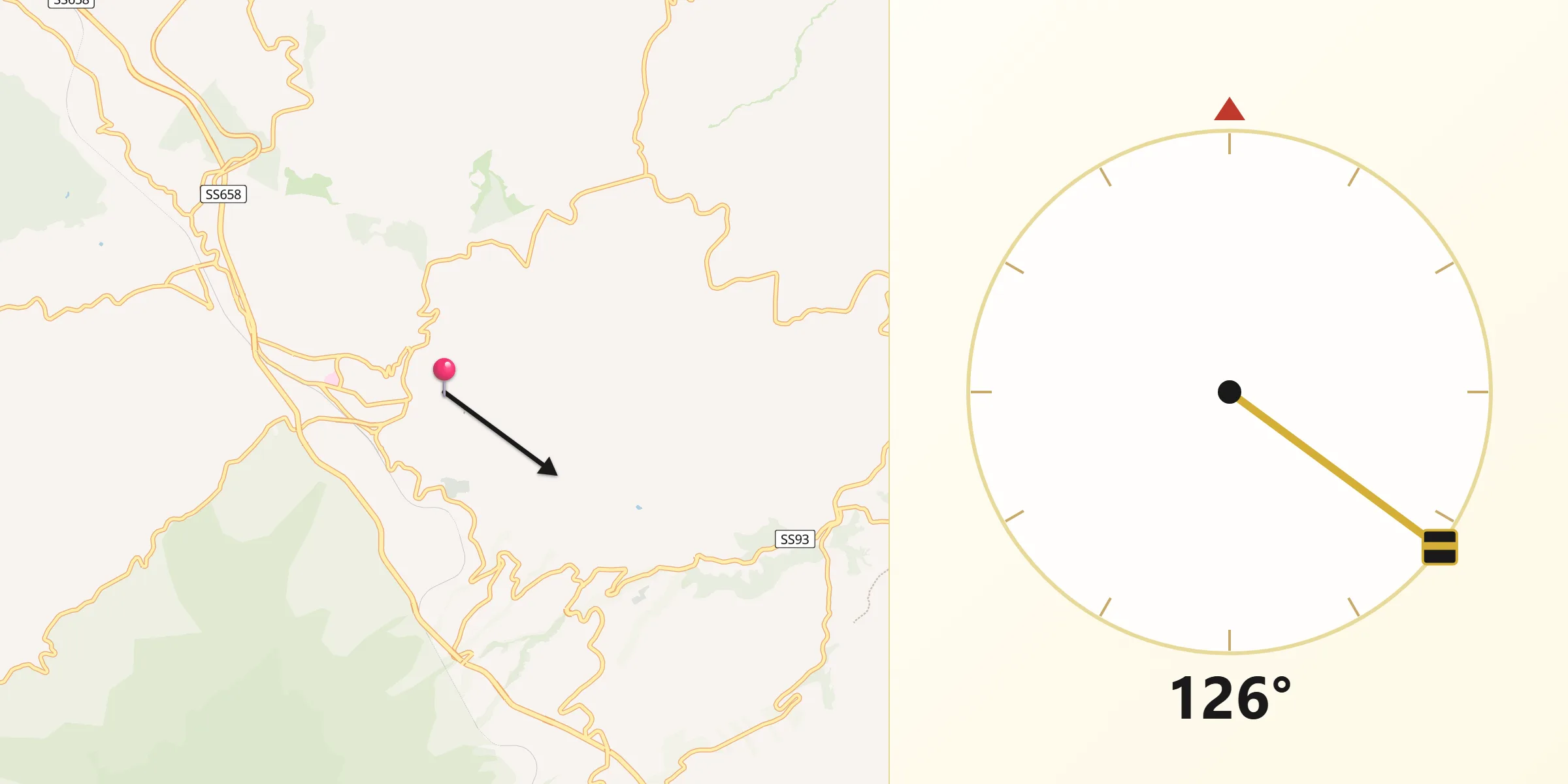 Direzione della Qibla da Melfi