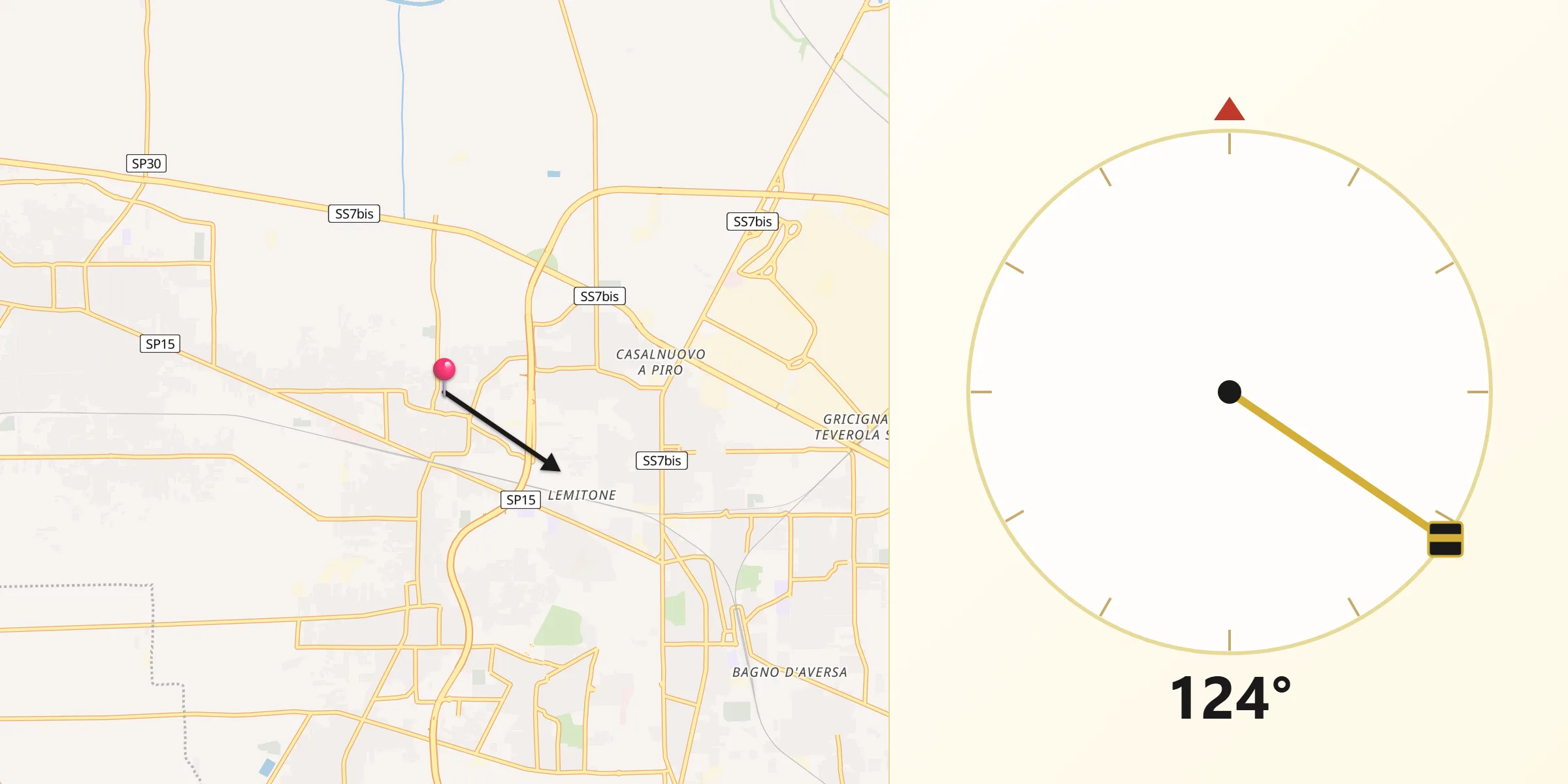 Direzione della Qibla da Frignano