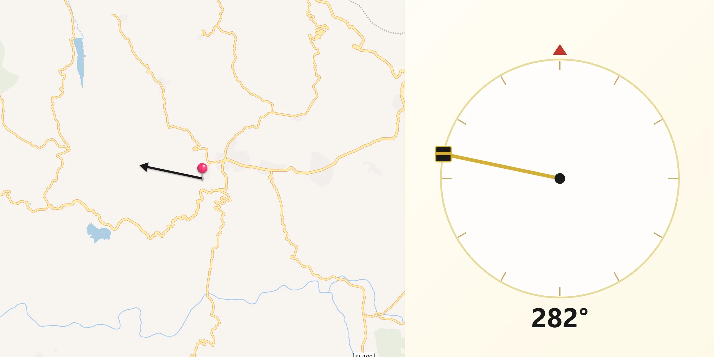 Qibla Direction from Collierville