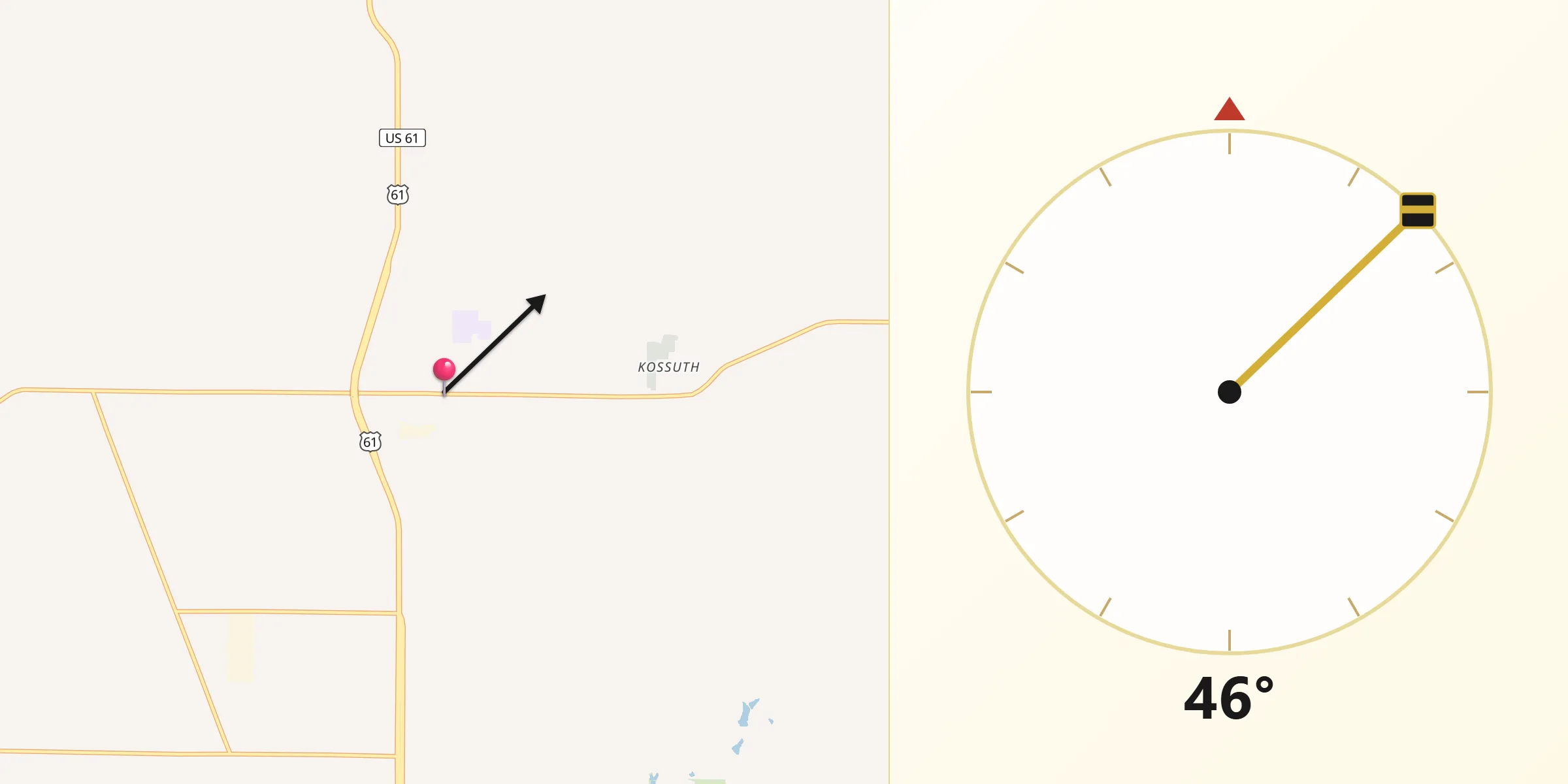 Qibla Direction from Mediapolis
