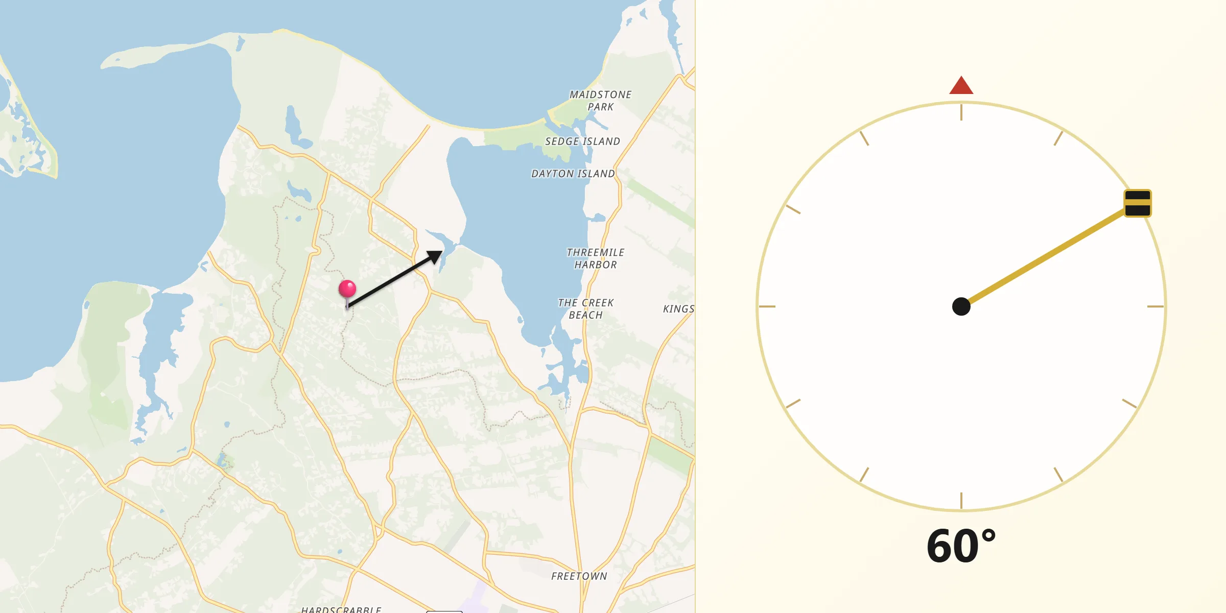 Qibla Direction from Northwest Harbor
