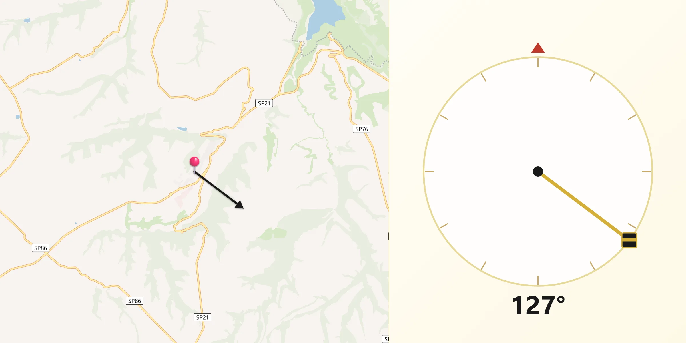 Direzione della Qibla da Montemilone