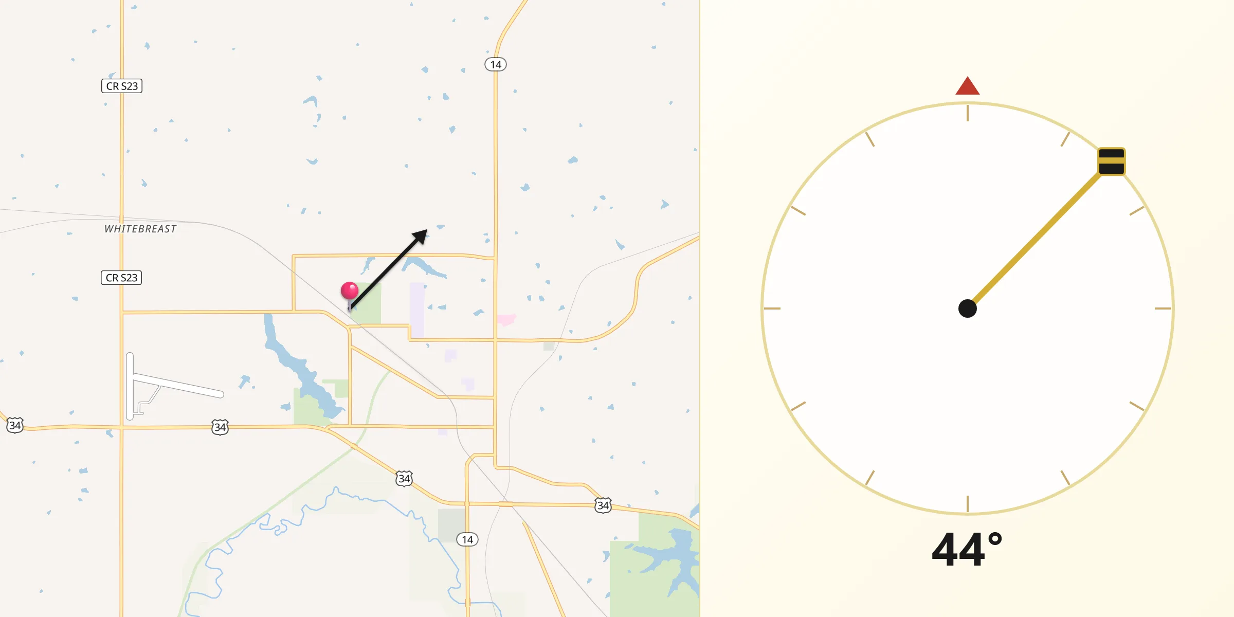 Qibla Direction from Lucas