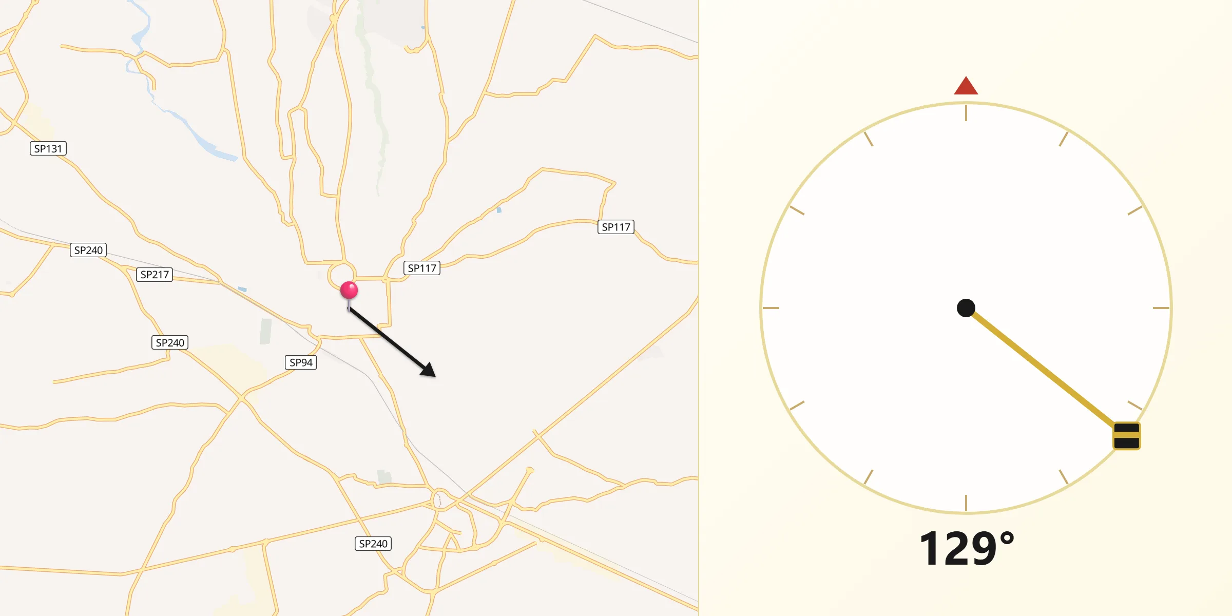 Direzione della Qibla da Noicattaro