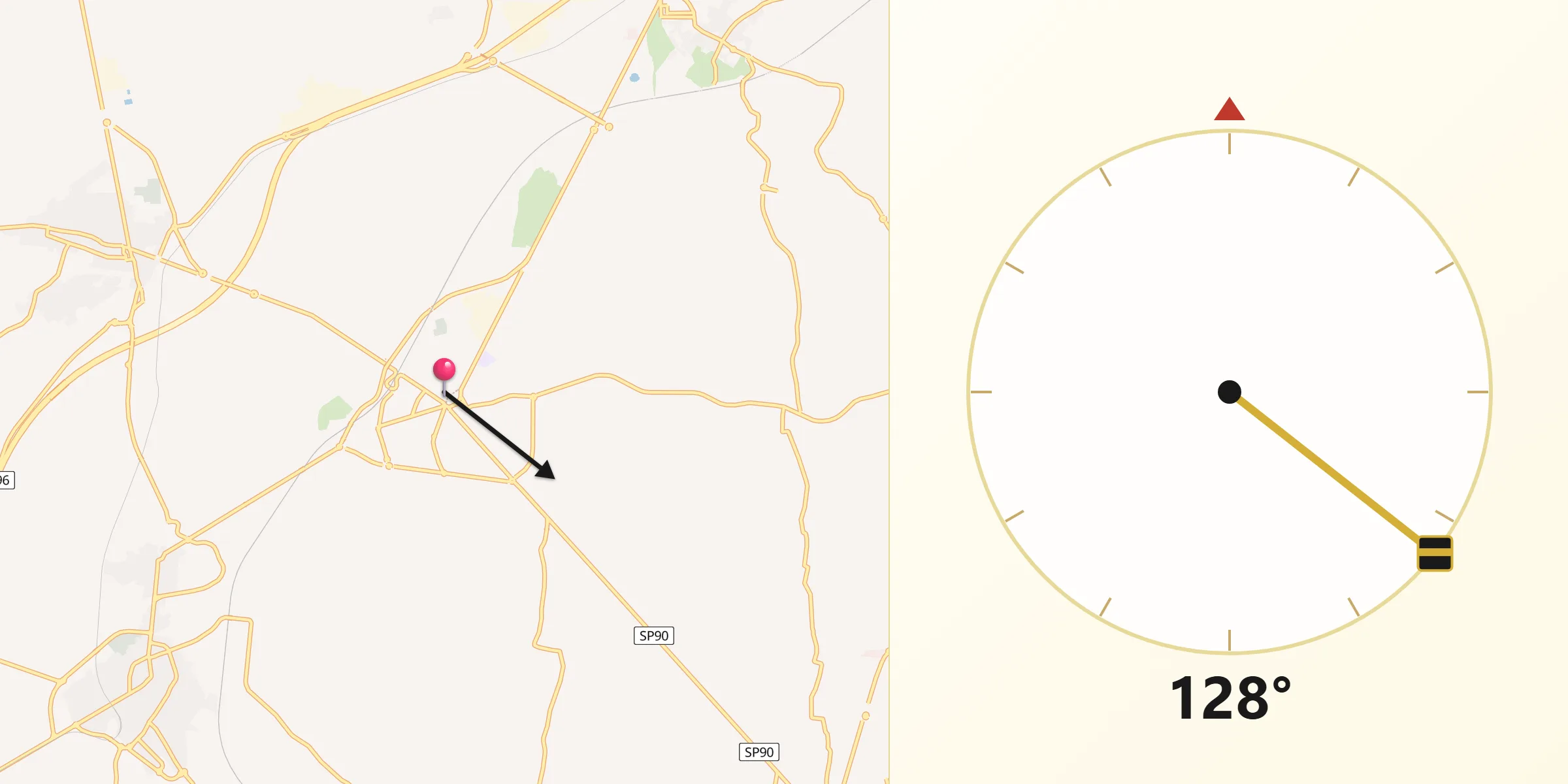 Direzione della Qibla da Bitetto