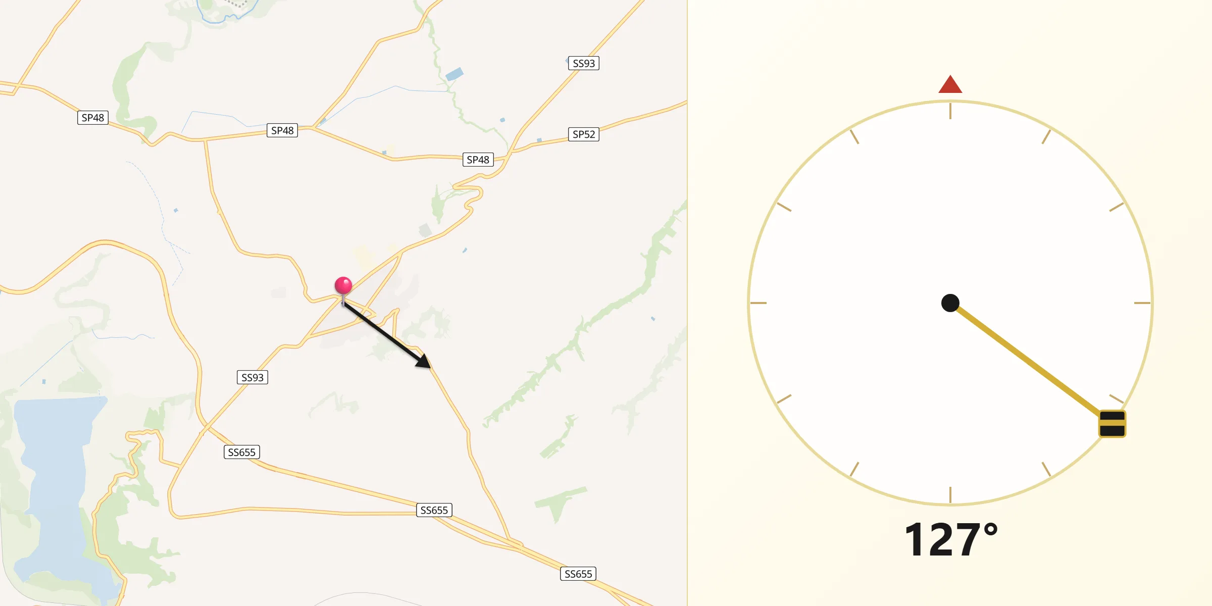Direzione della Qibla da Lavello