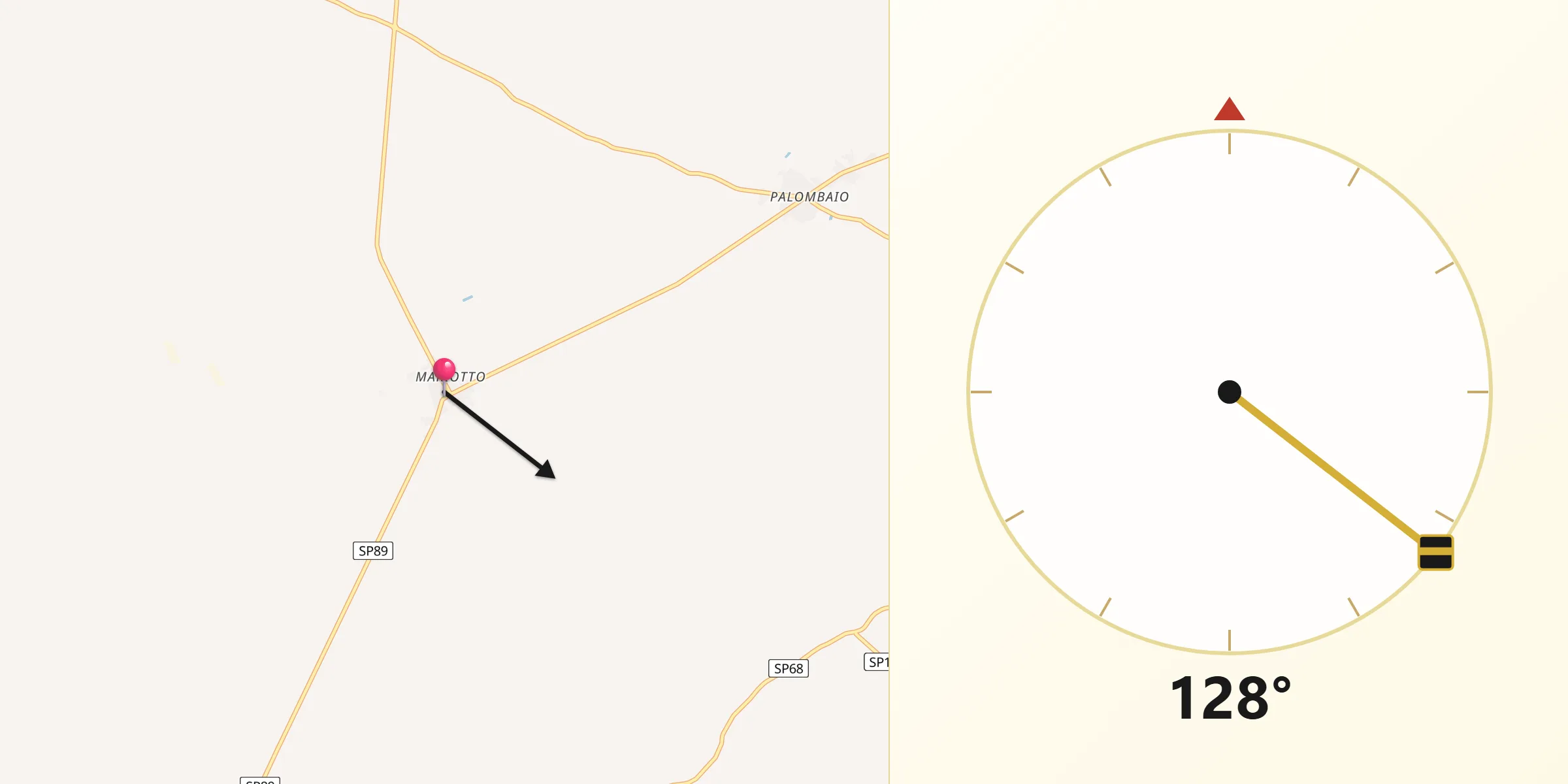 Direzione della Qibla da Mariotto