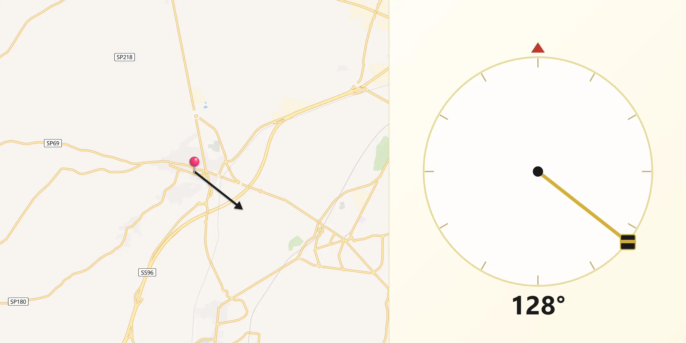Direzione della Qibla da Palo del Colle